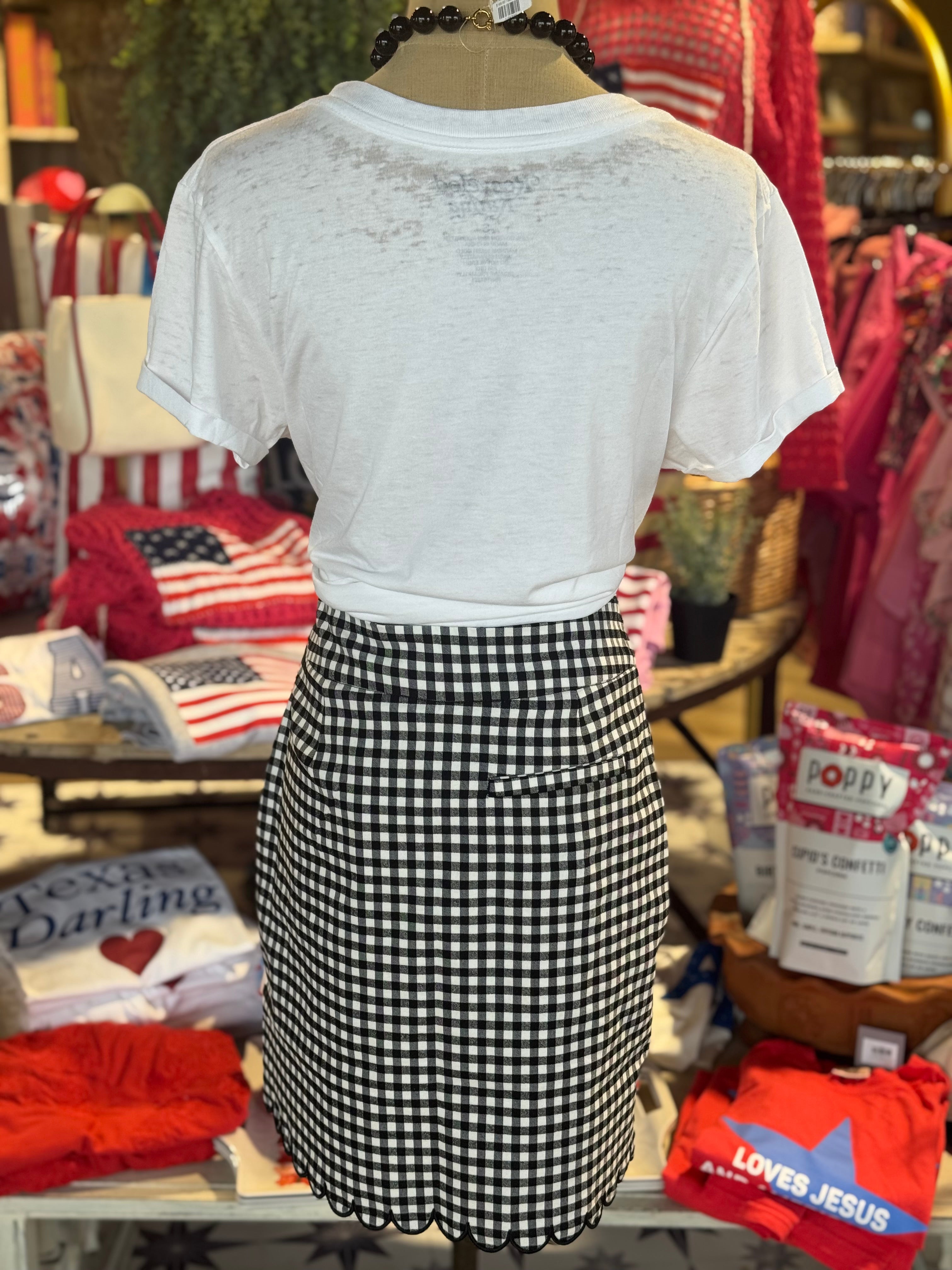 Gingham Skort