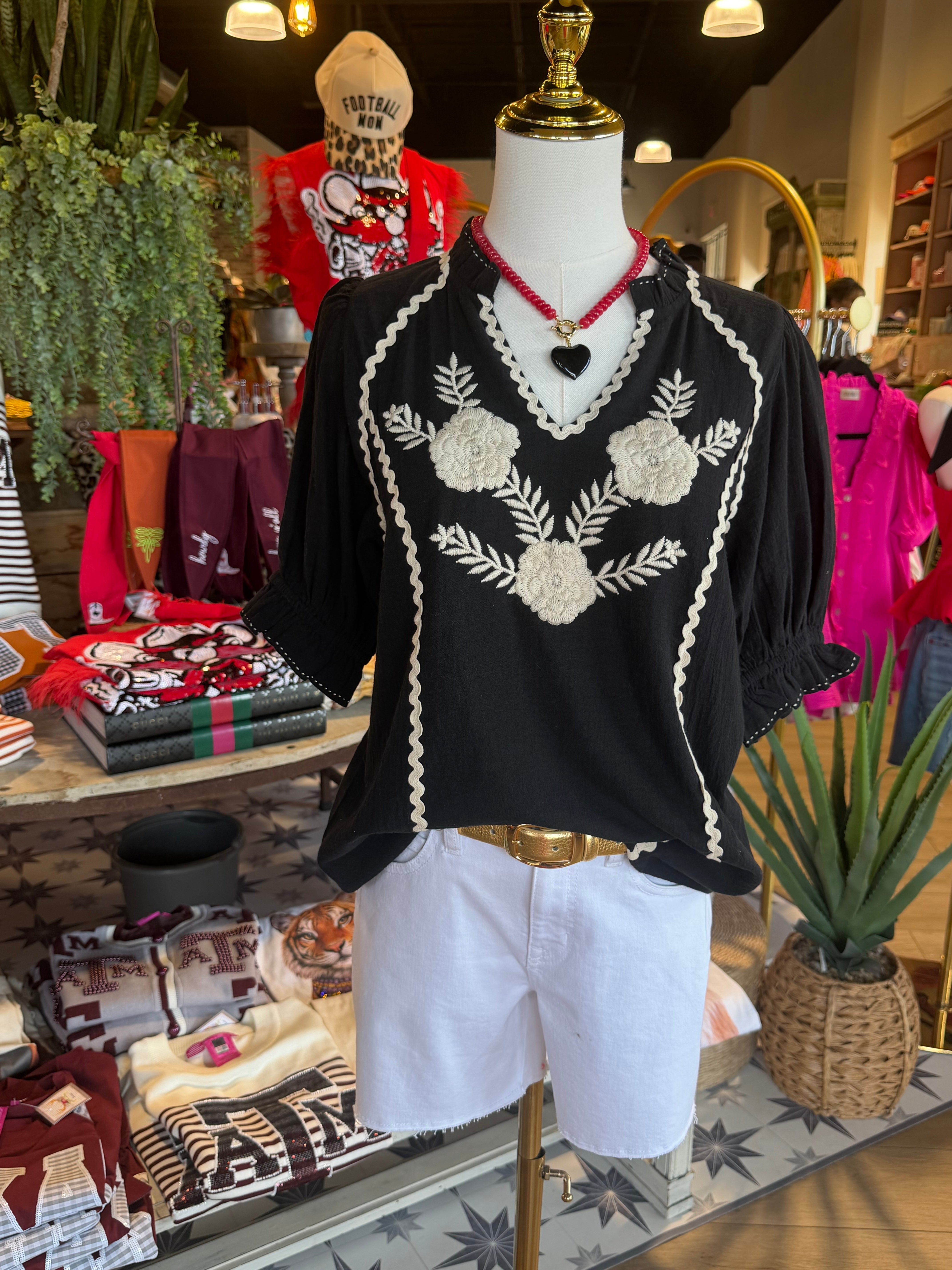Dana Embroidery Top