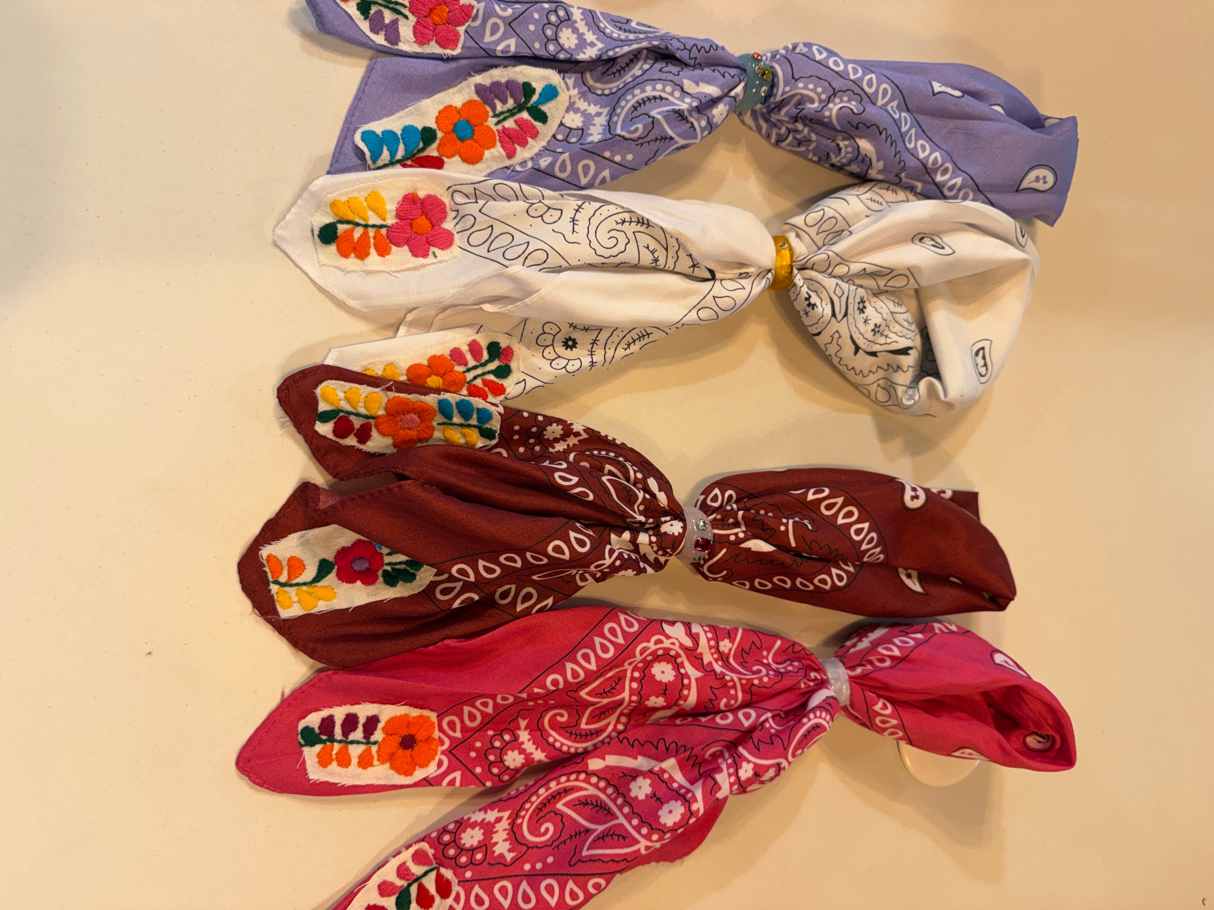 Embellished Bandana with Ring