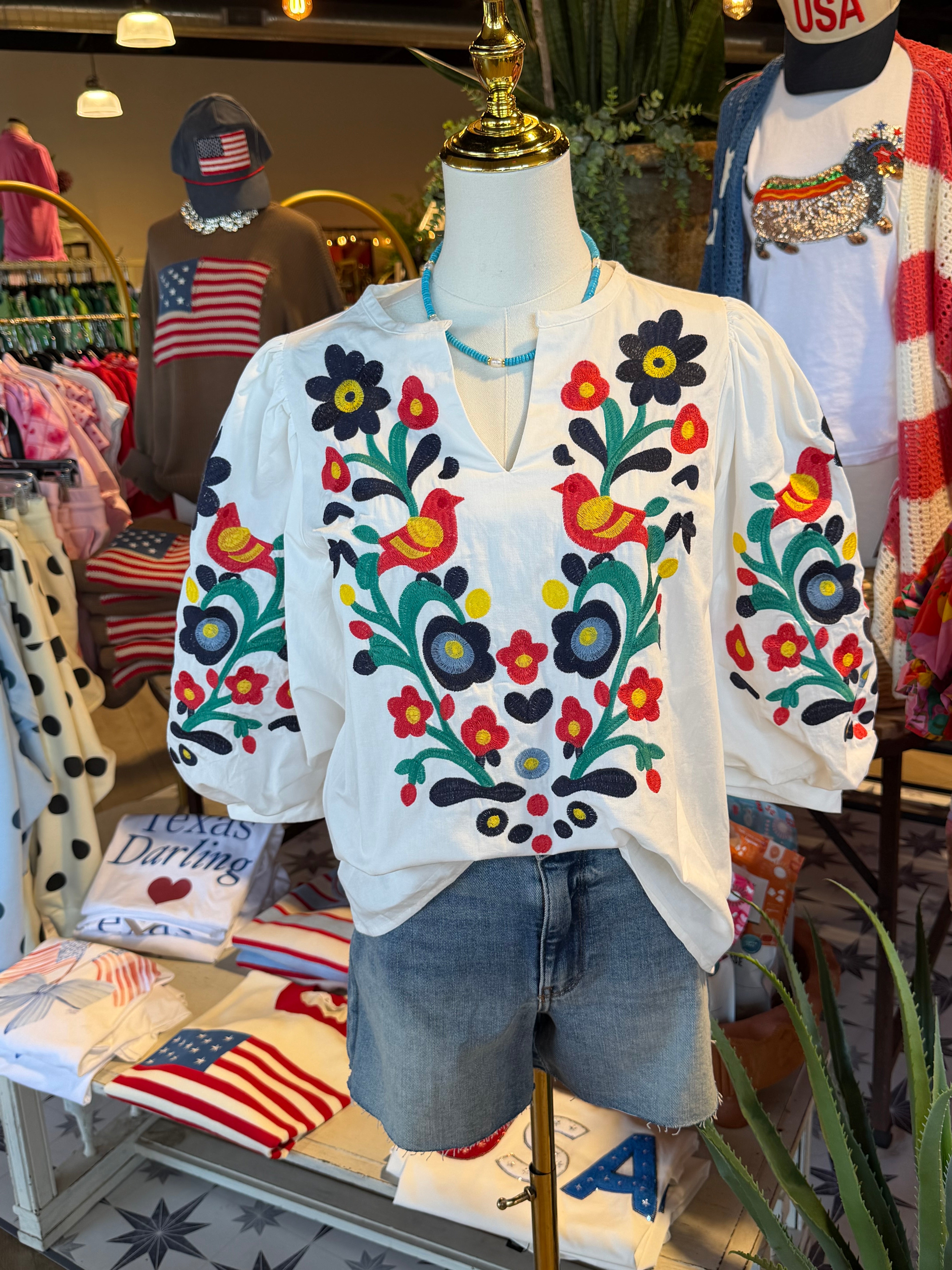 Karla Embroidery Top