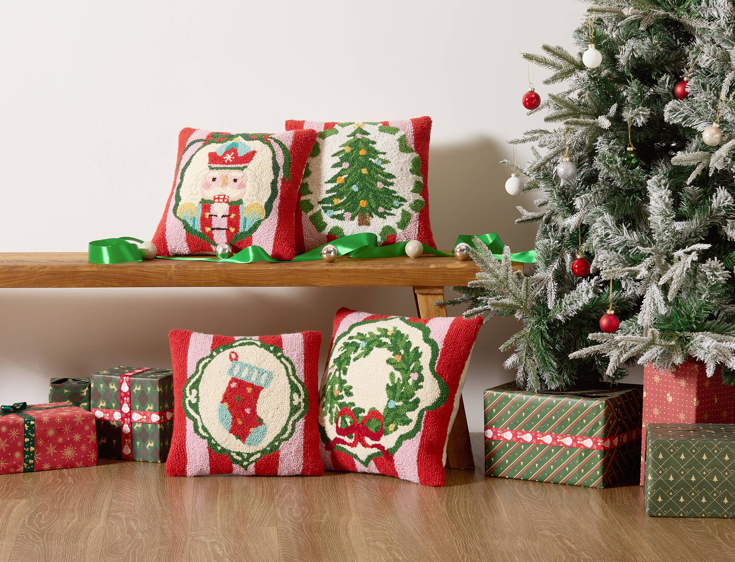 Holiday Frames Nutcracker Hook Pillow