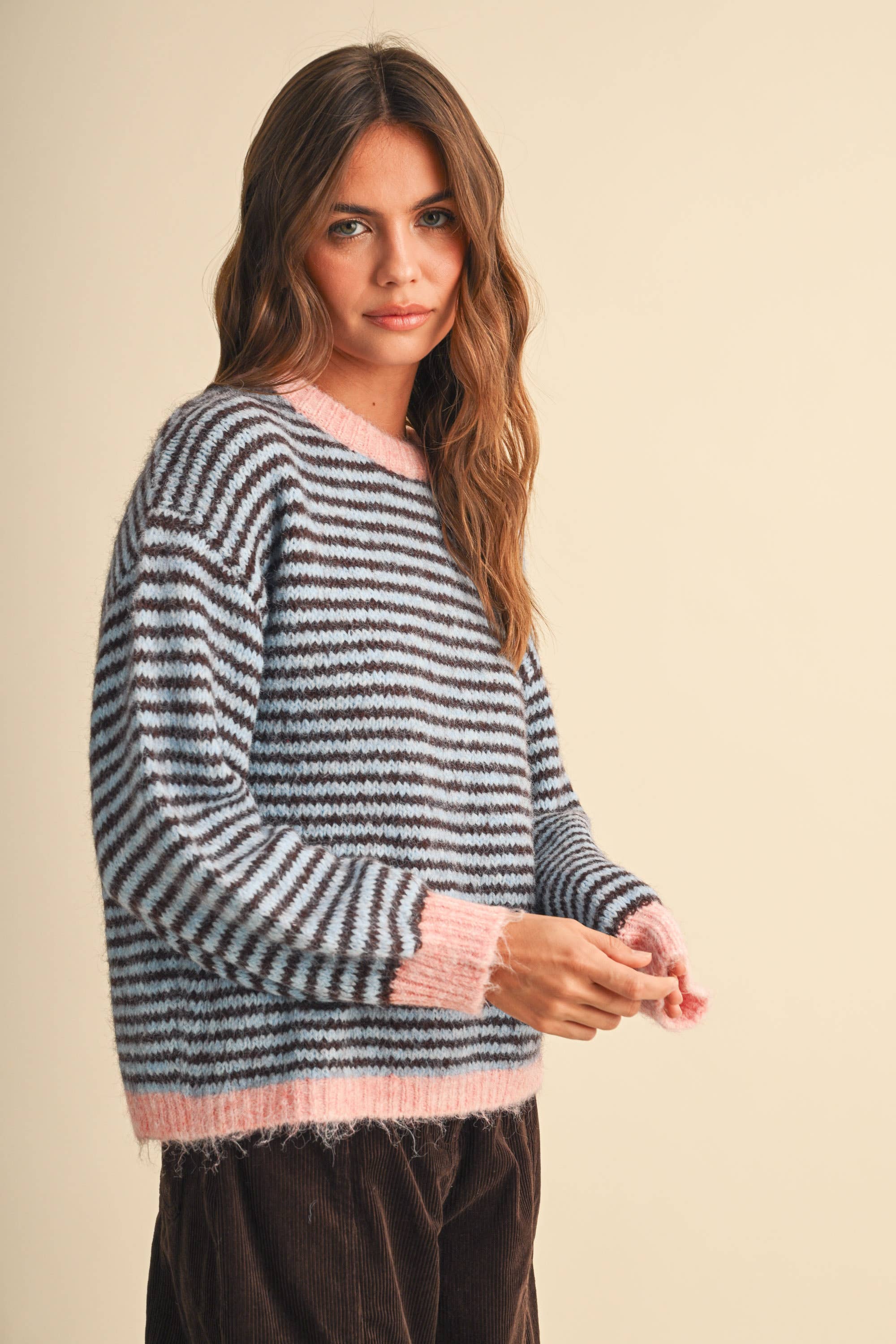 LACEY STRIPED SWEATER
