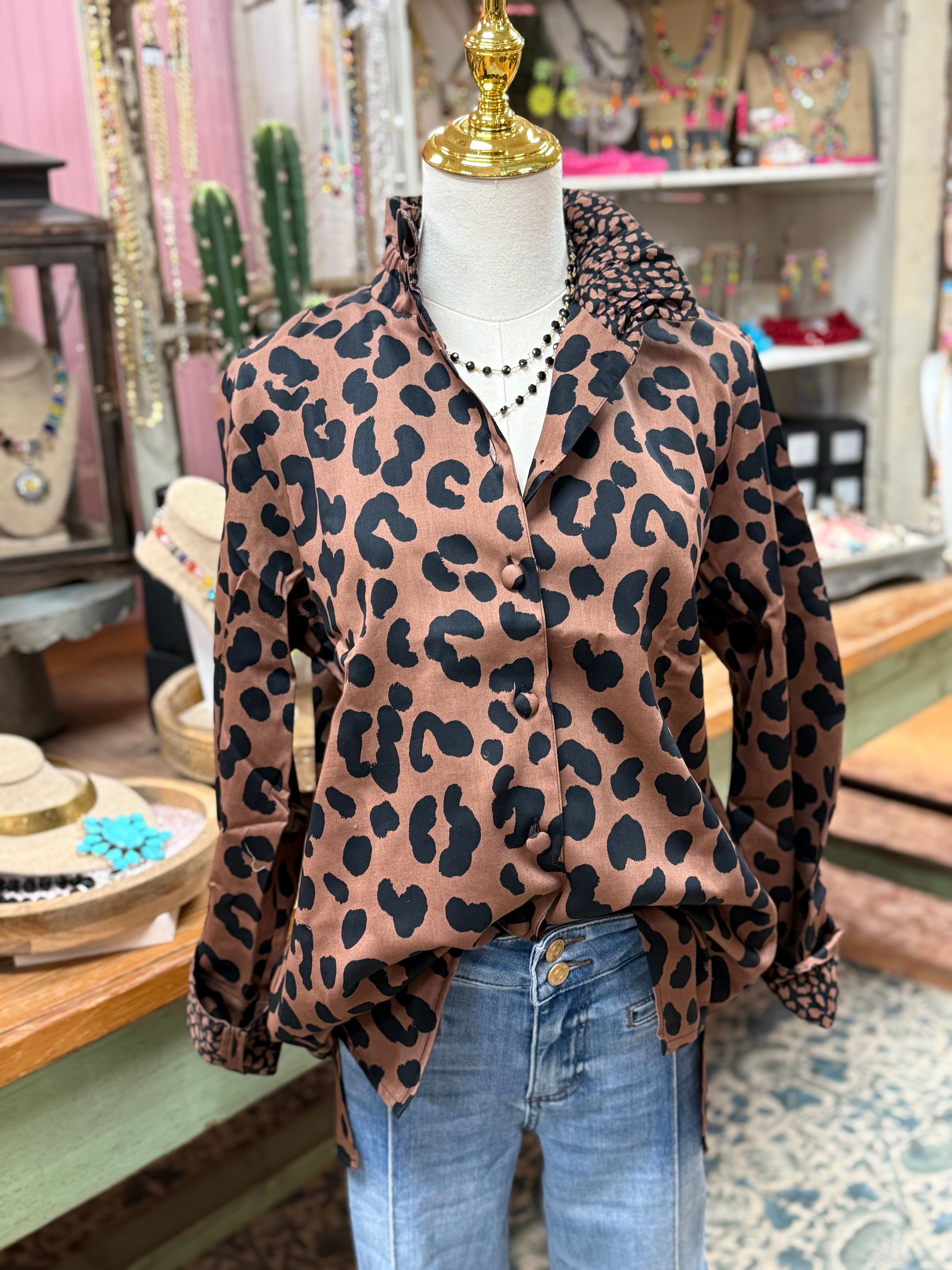 Carolina Cheetah Blouse