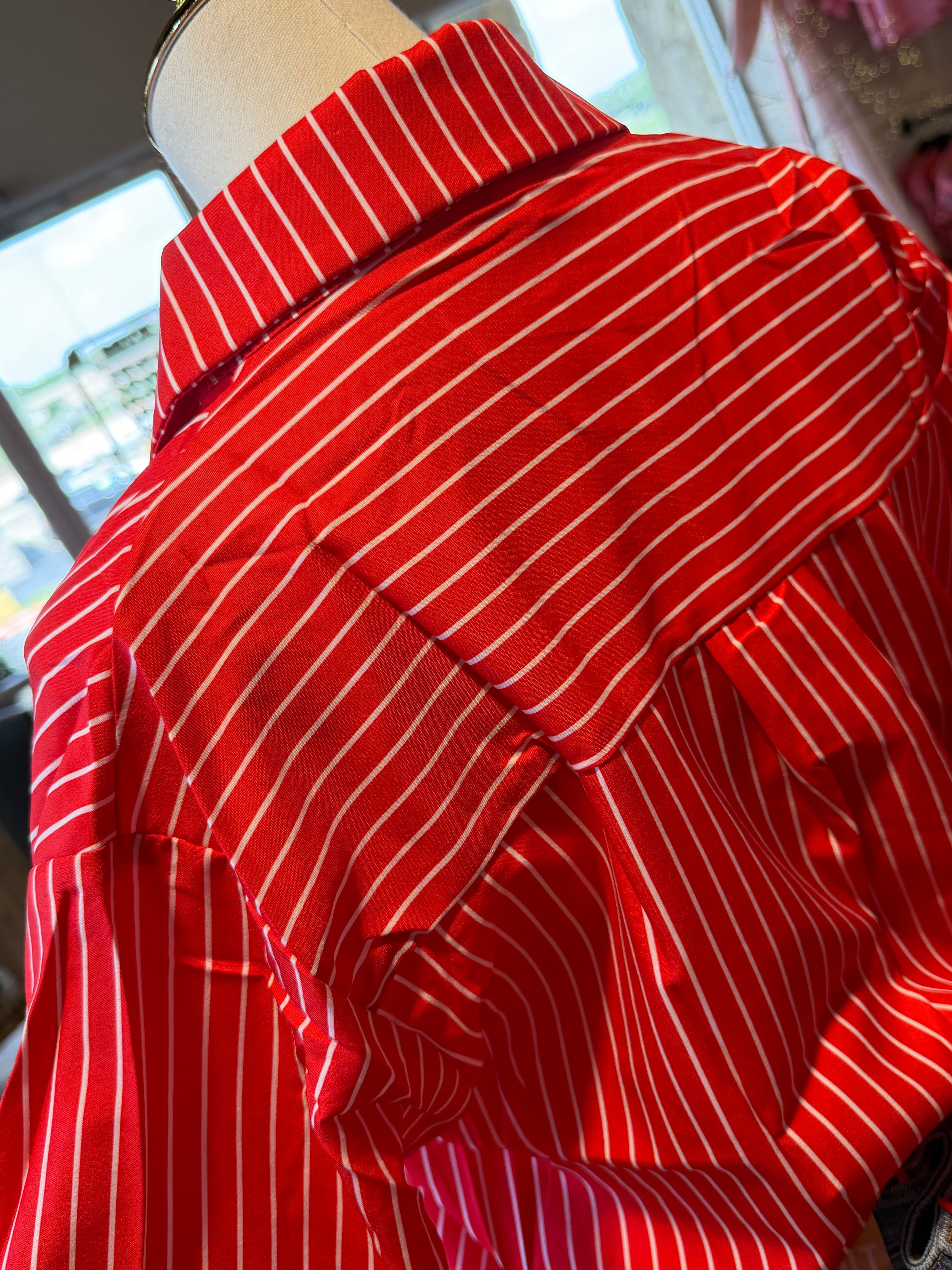 Leah Striped Satin Shirt