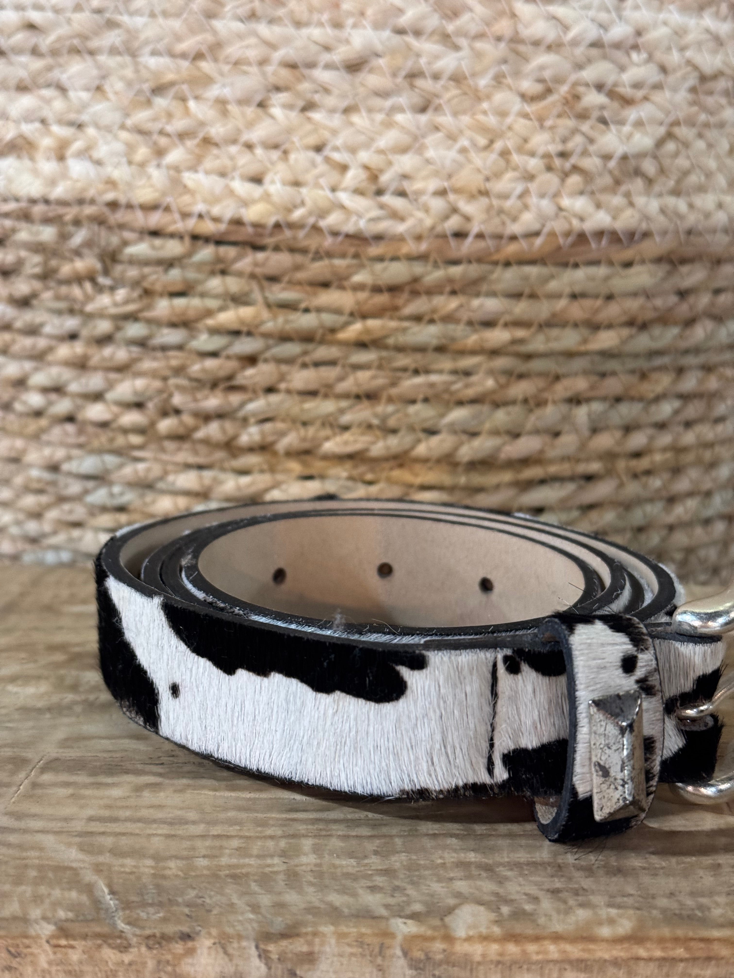 Cow Print Belt