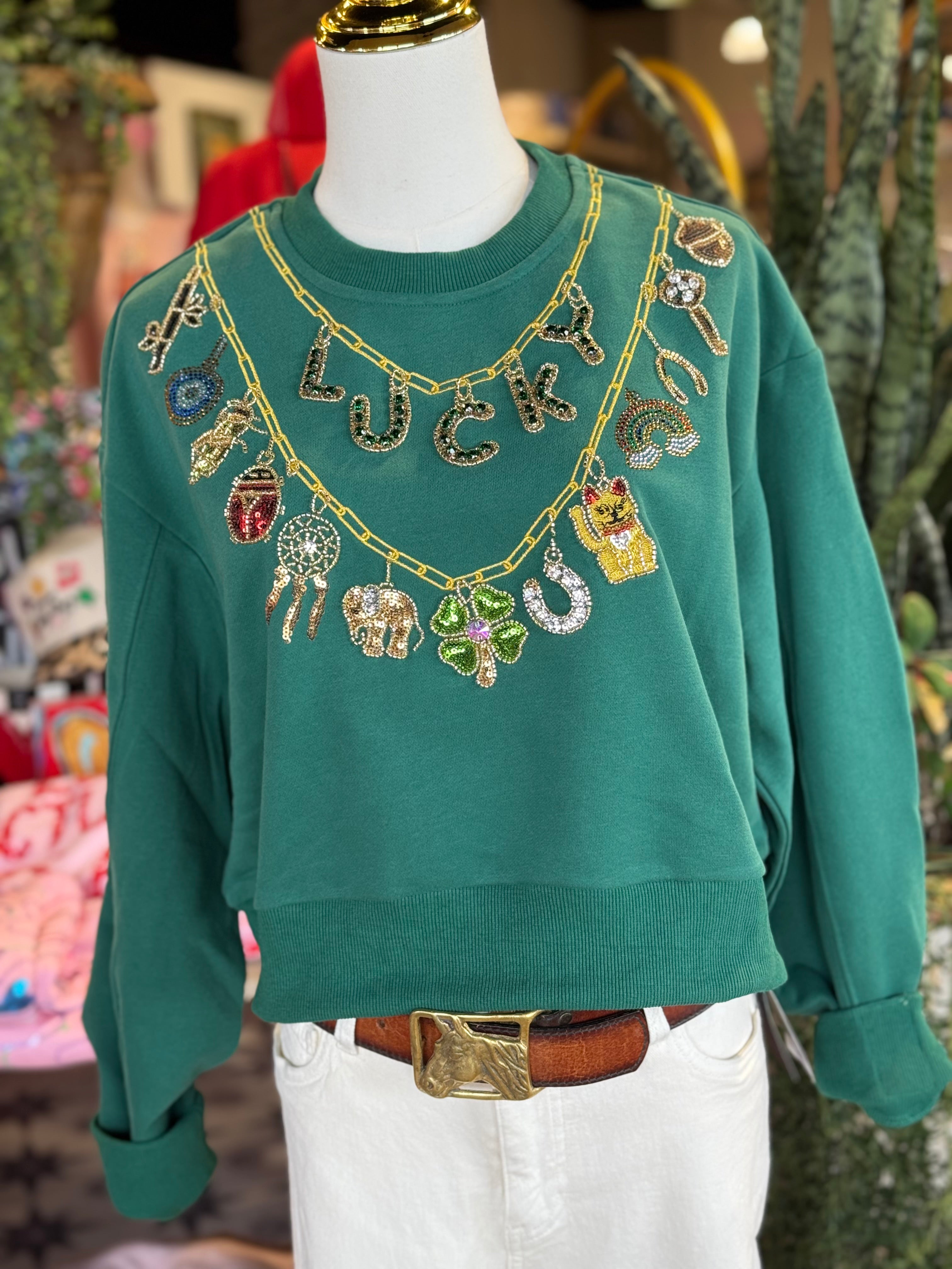 St. Patty's Icon Cropped Sweater