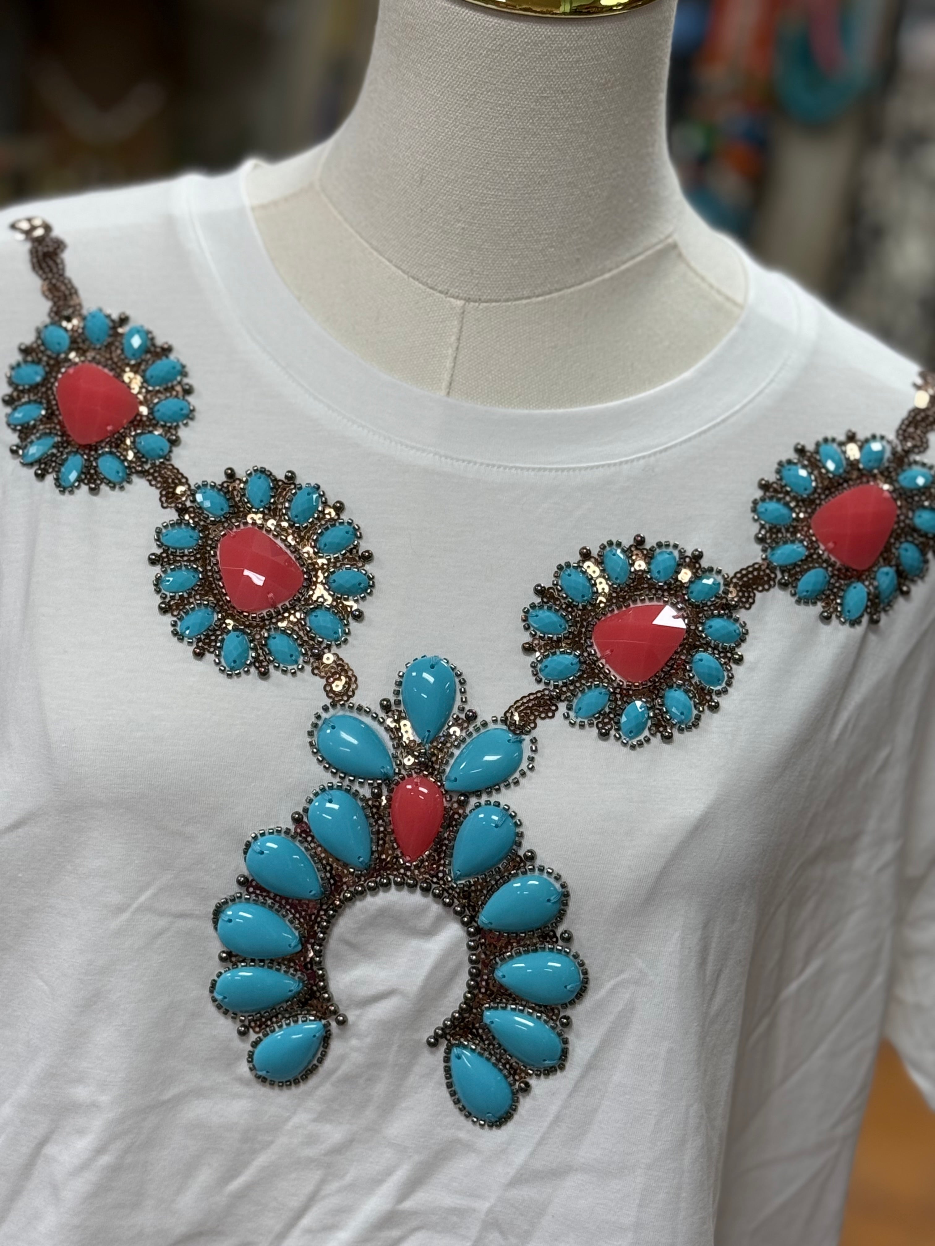 Turquoise Necklace Tee