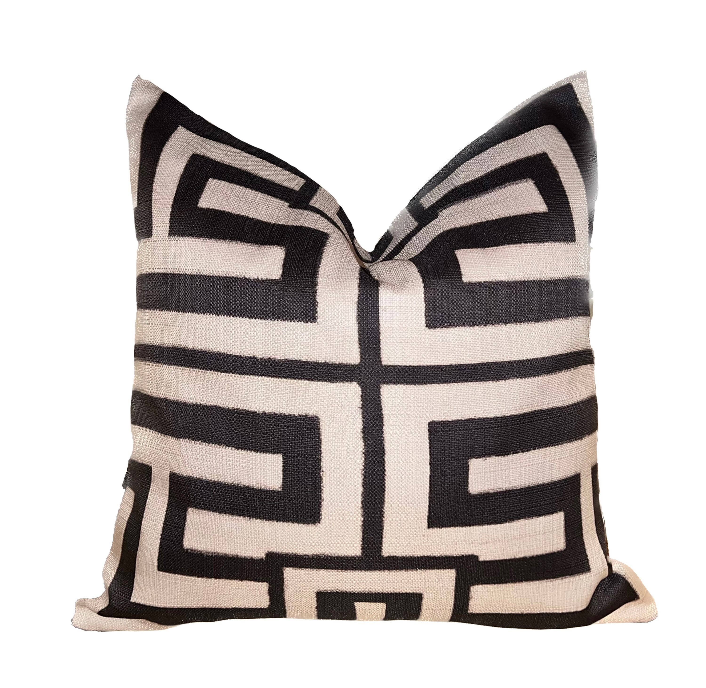 Decorative Abstract Modern Art Geometric Throw Pillow Brown