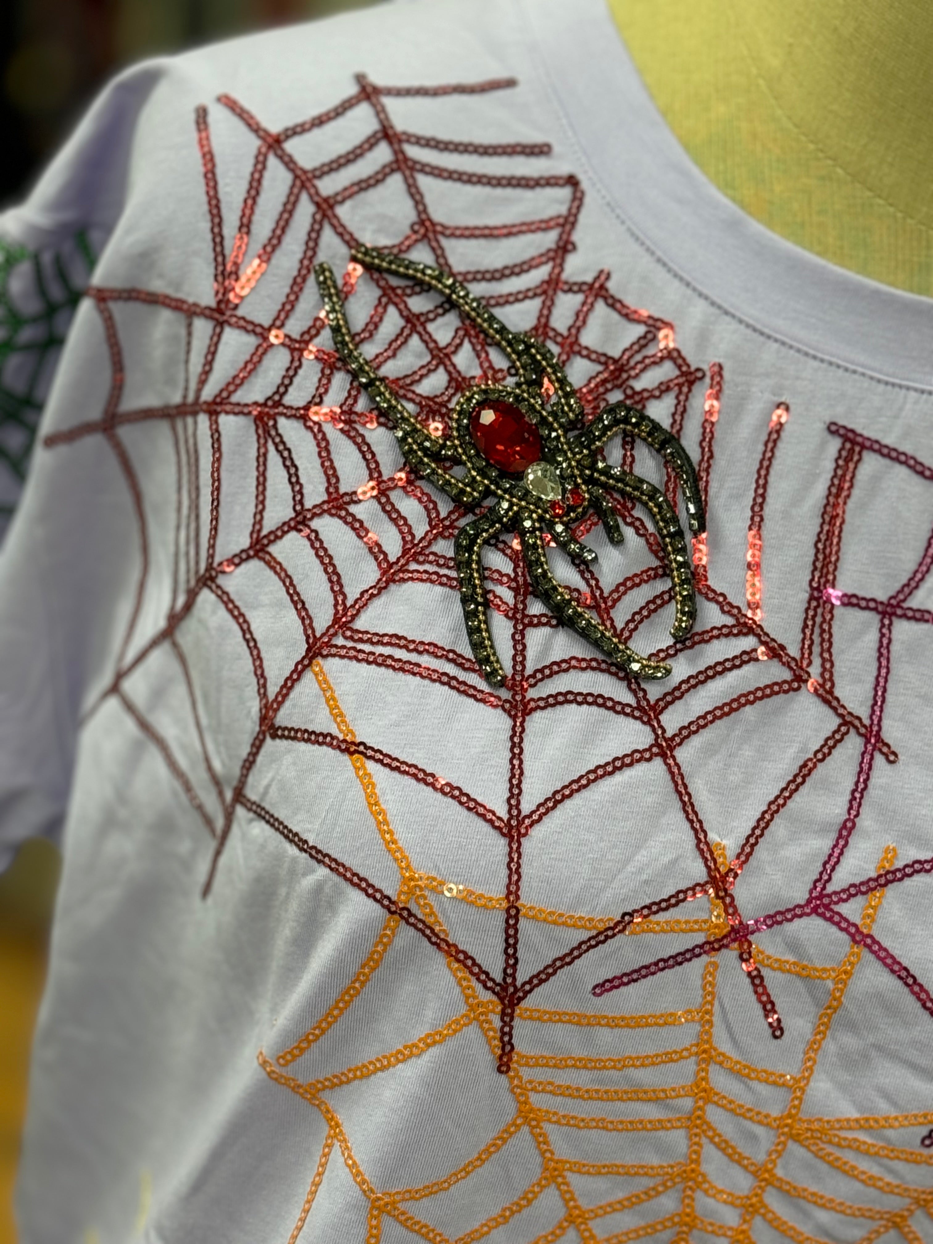 Bejeweled Spider Tee