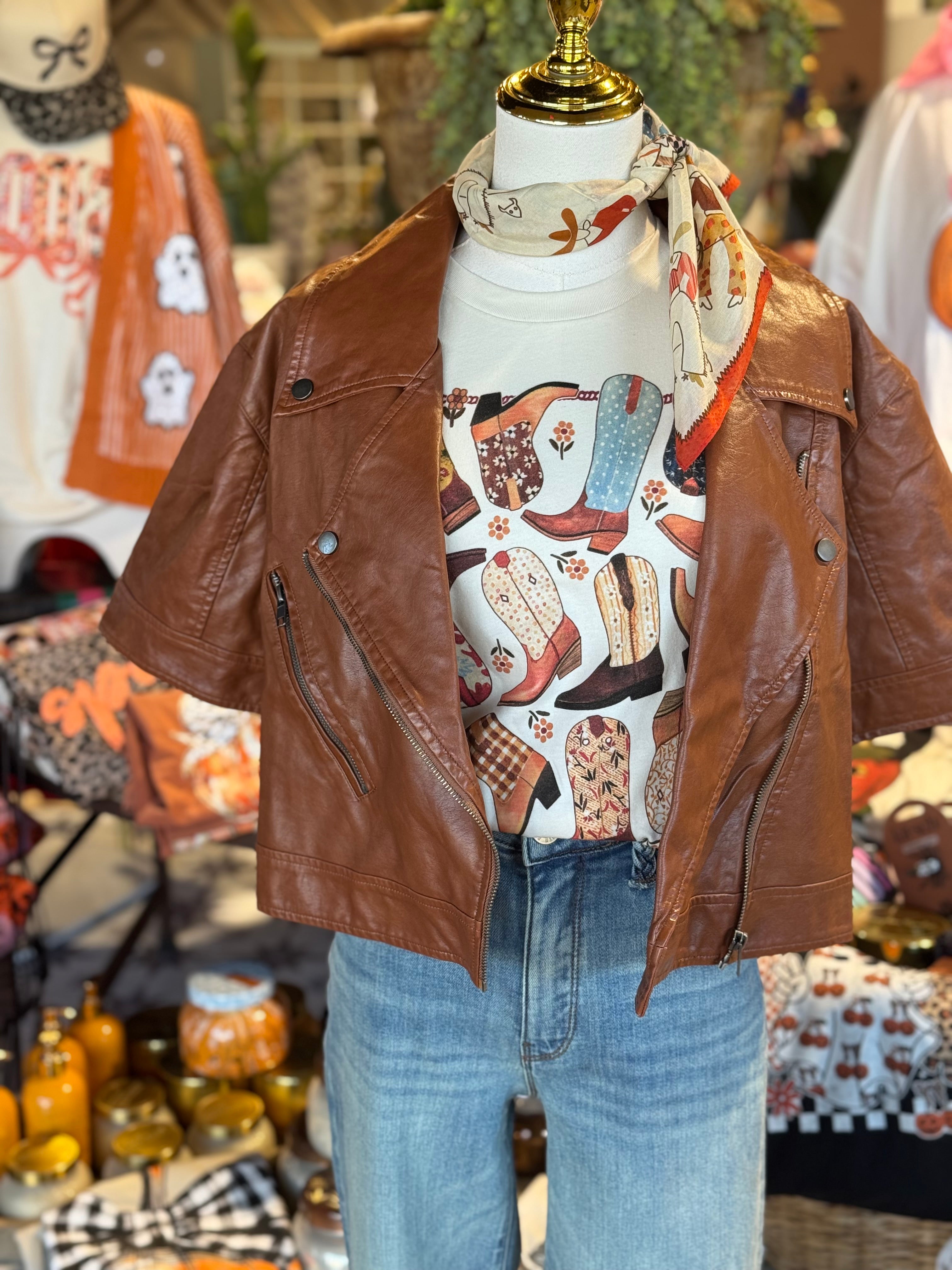 Shania Faux Leather Jacket