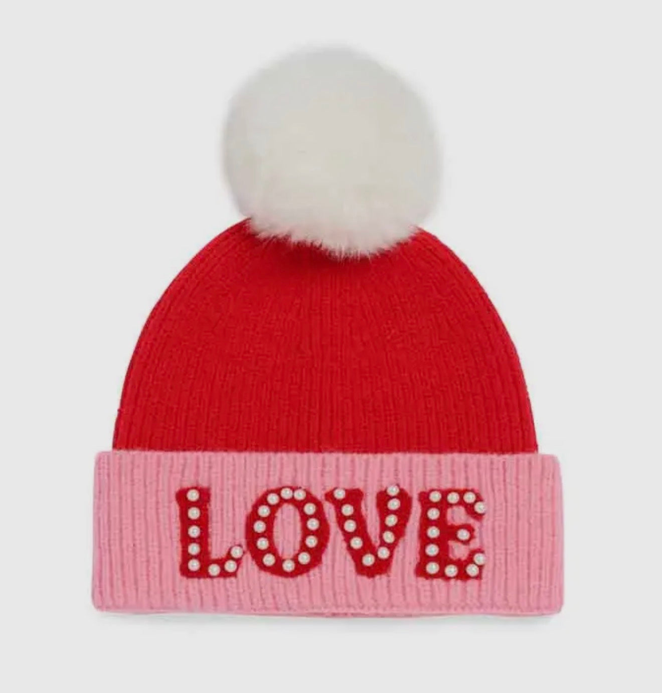 Love Beanie with Pearls
