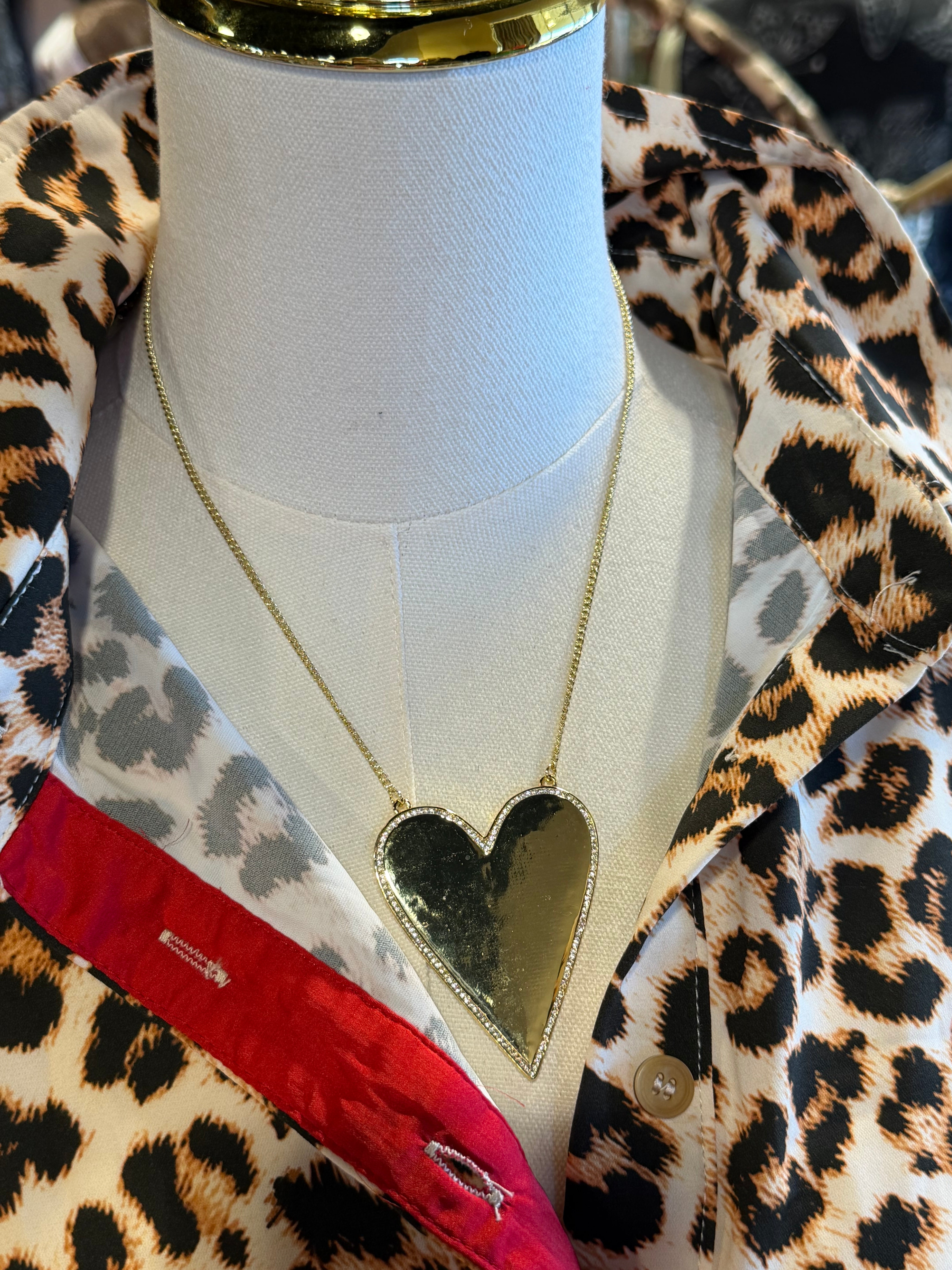 Leopard Collar Button-Up