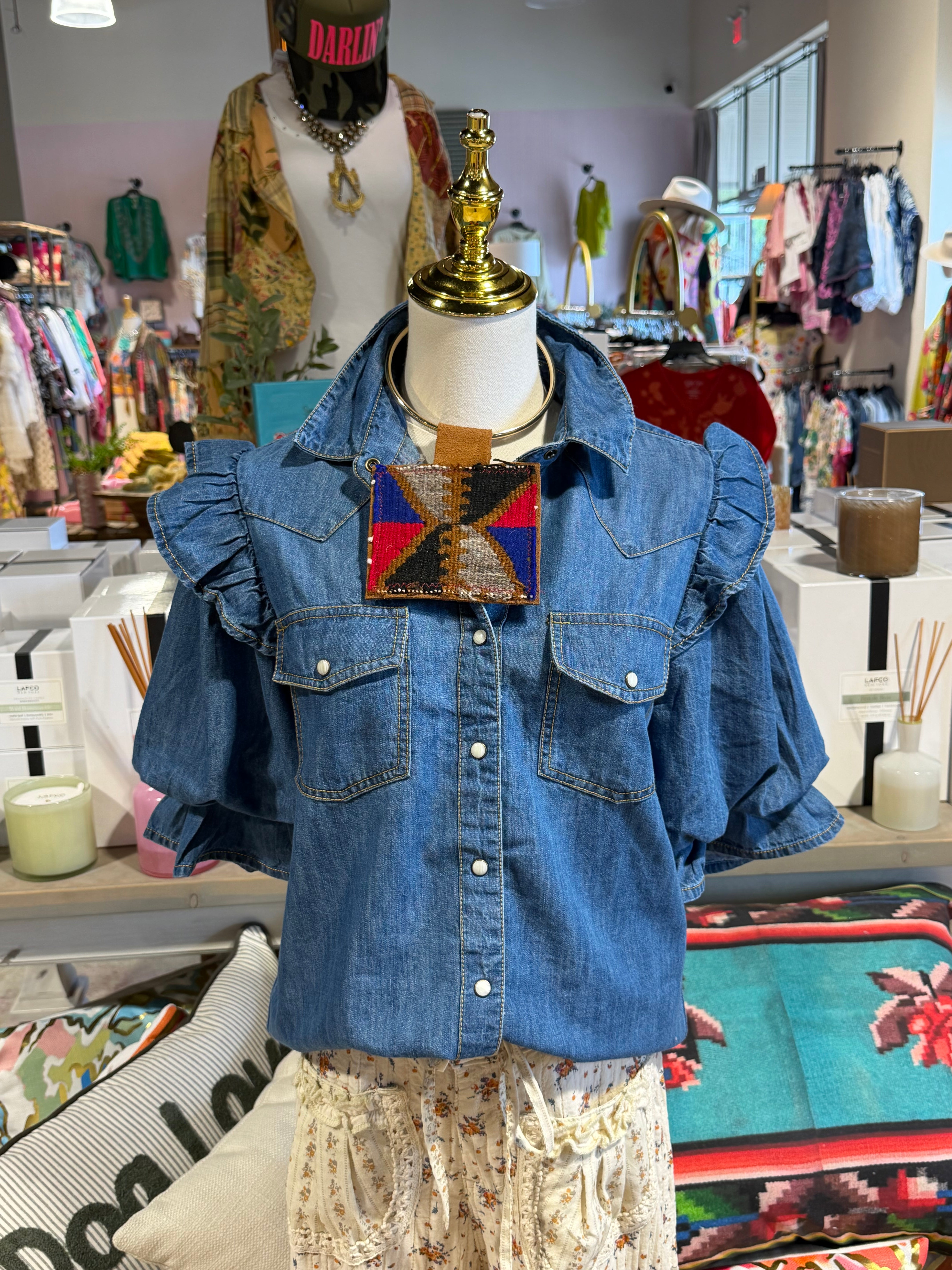 Annie Denim Top