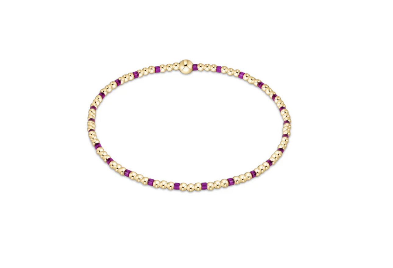 Hope Sincerity Fuchsia 2mm Beaded Bracelet