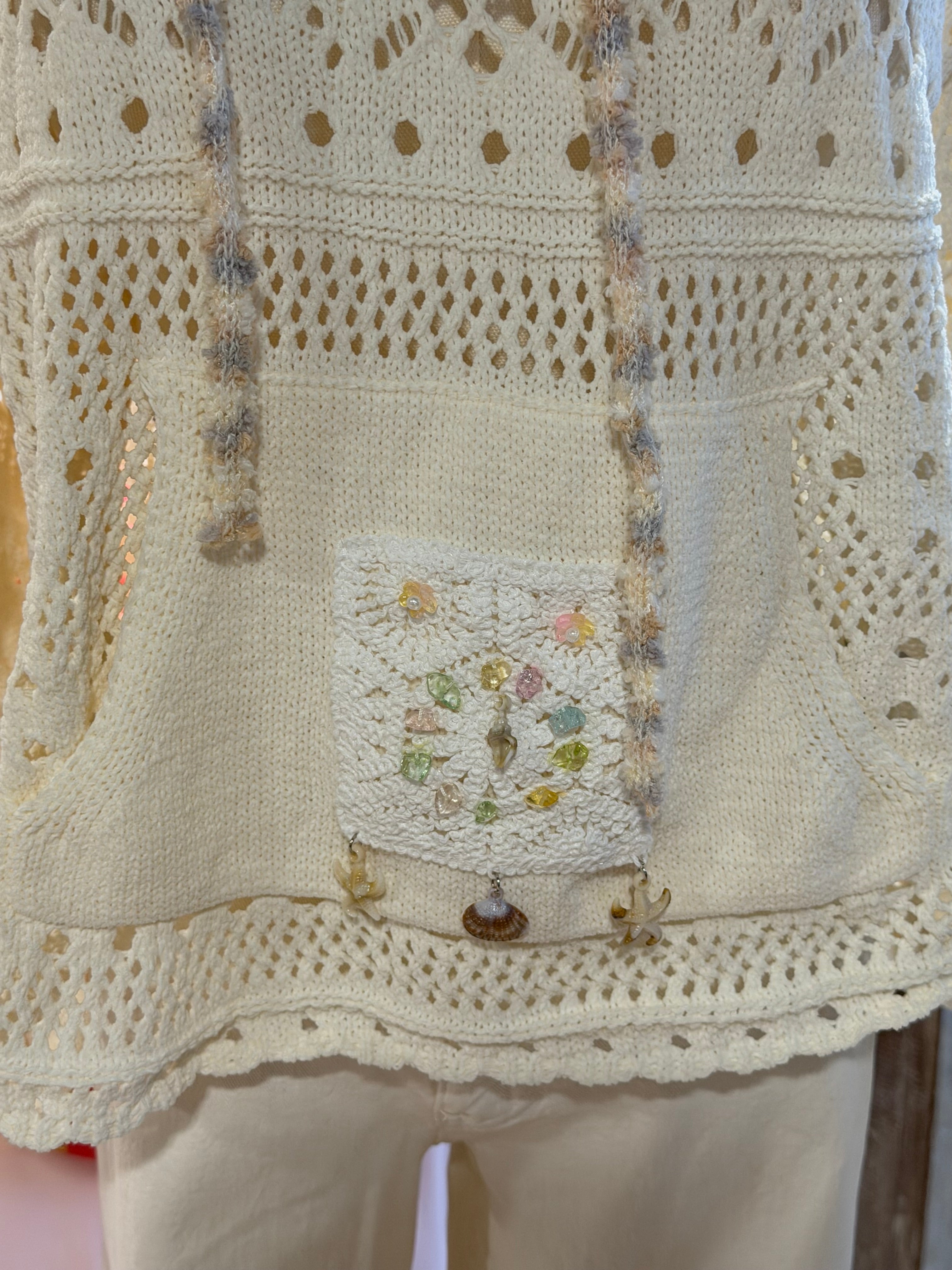 Chenille Crochet Hoodie