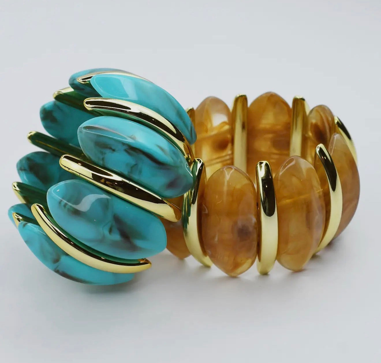 Chunky Stretch Turquoise Bracelet