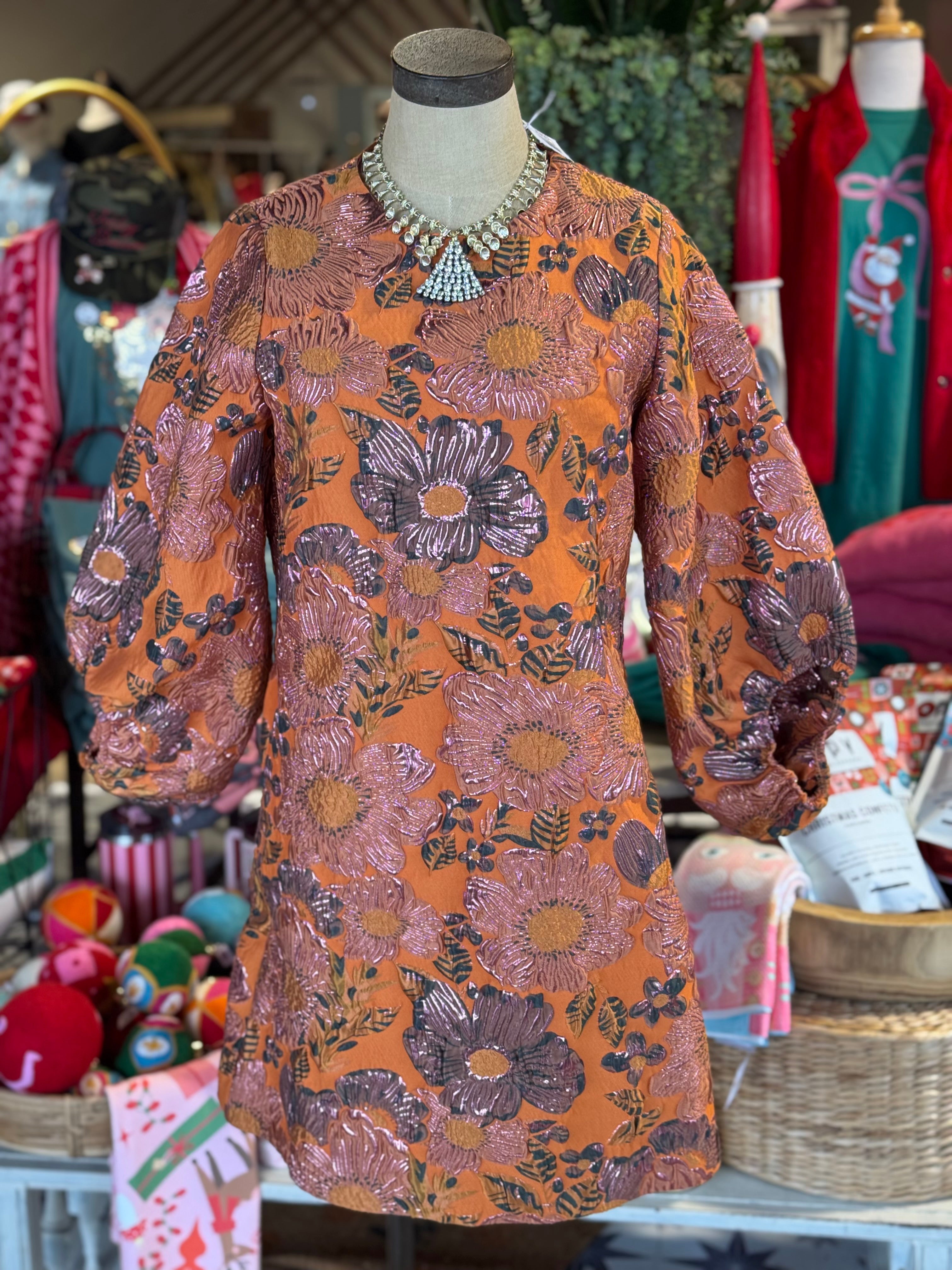 Brocade Shift Dress