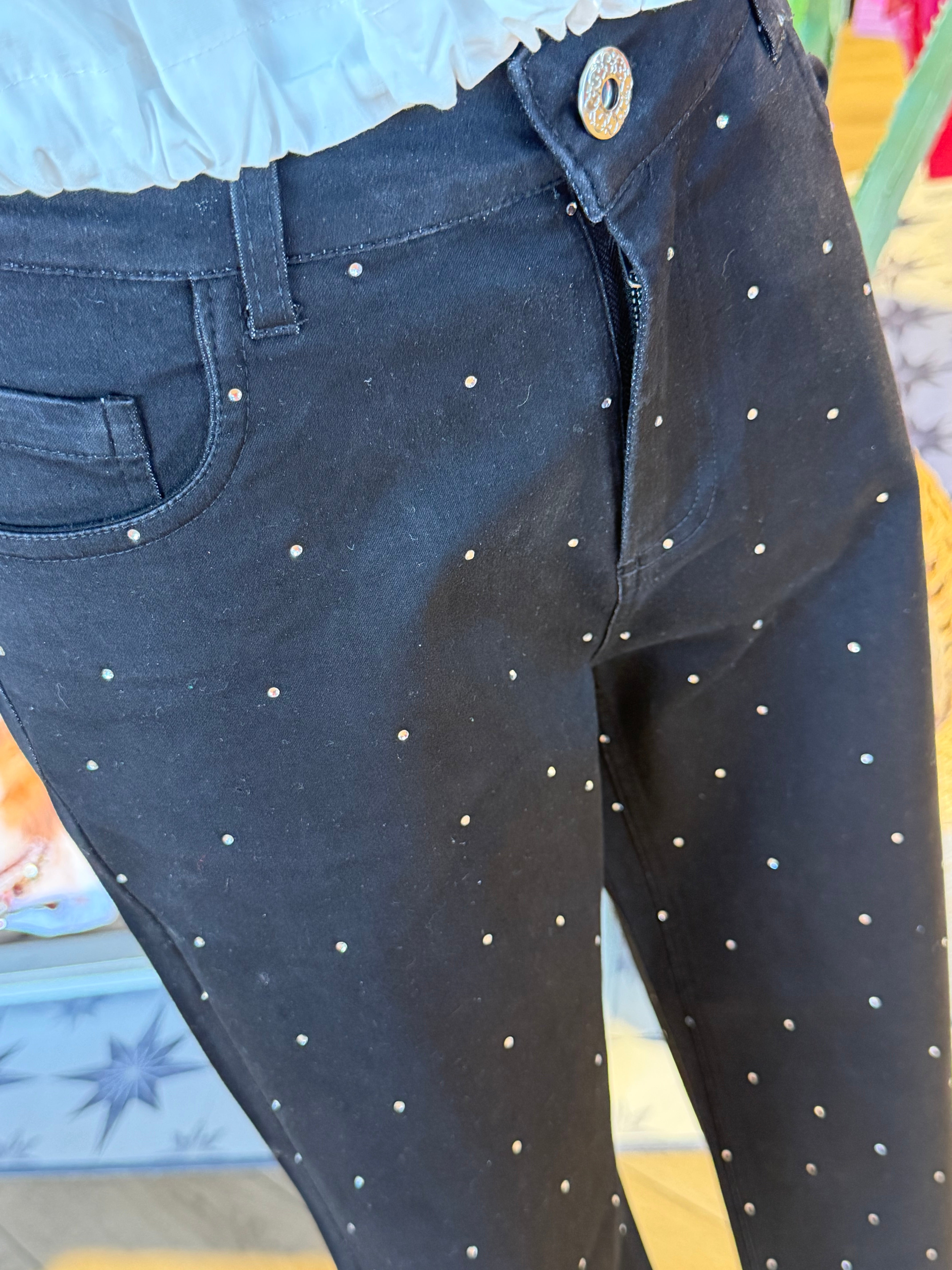 Sprinkled Rhinestone Jeans