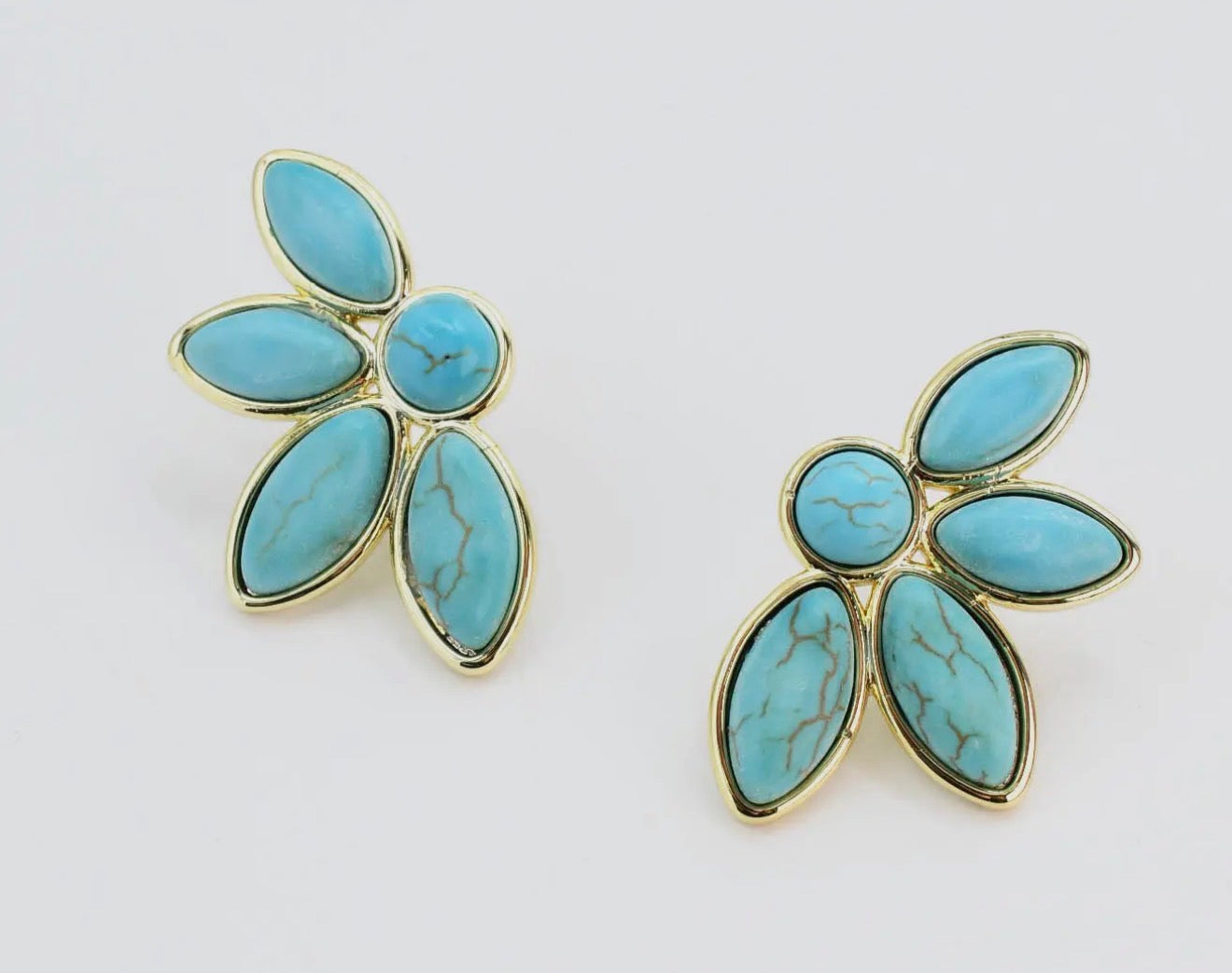 Half Turquoise Flower