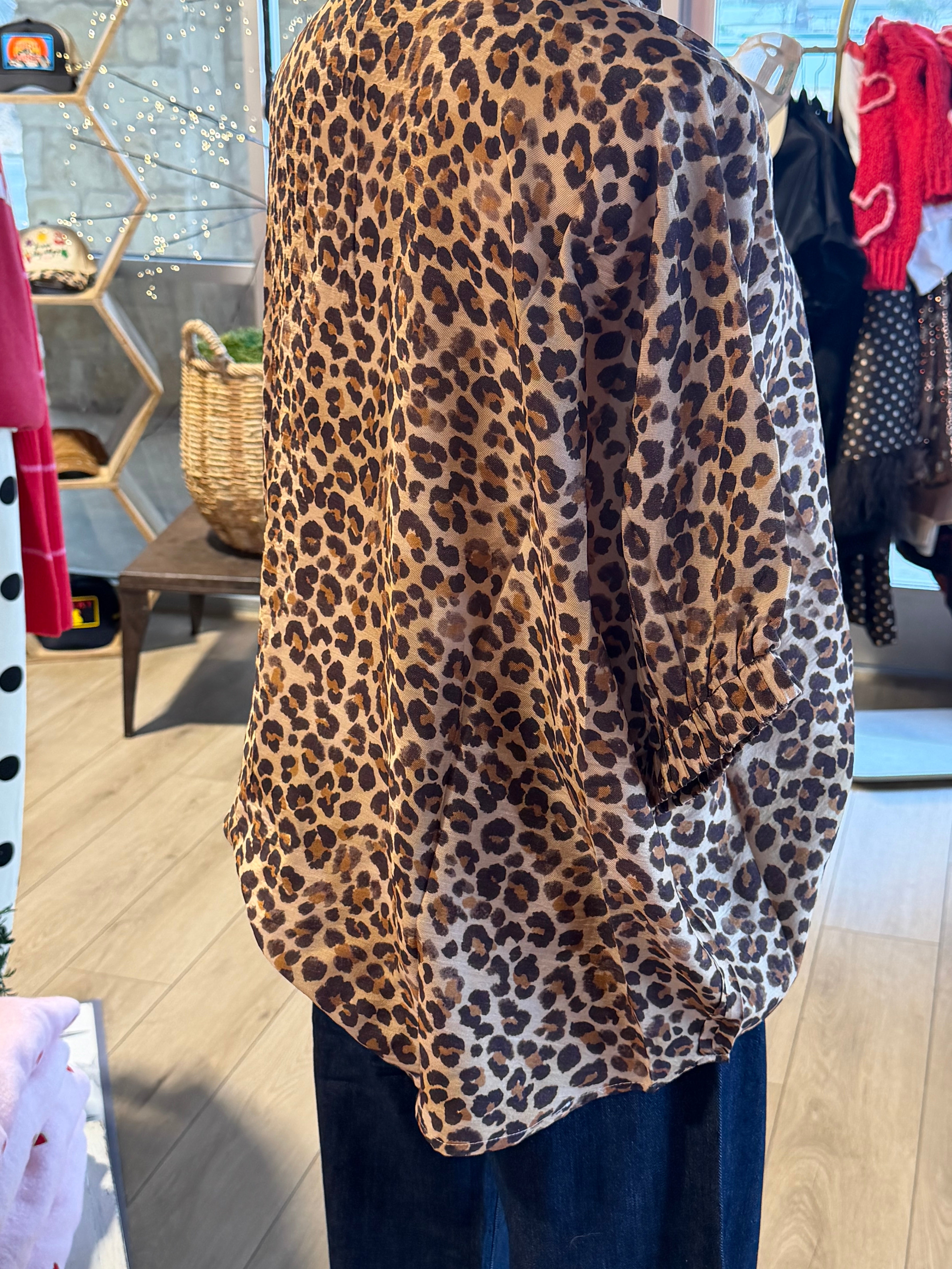 Gloria Leopard Print Top