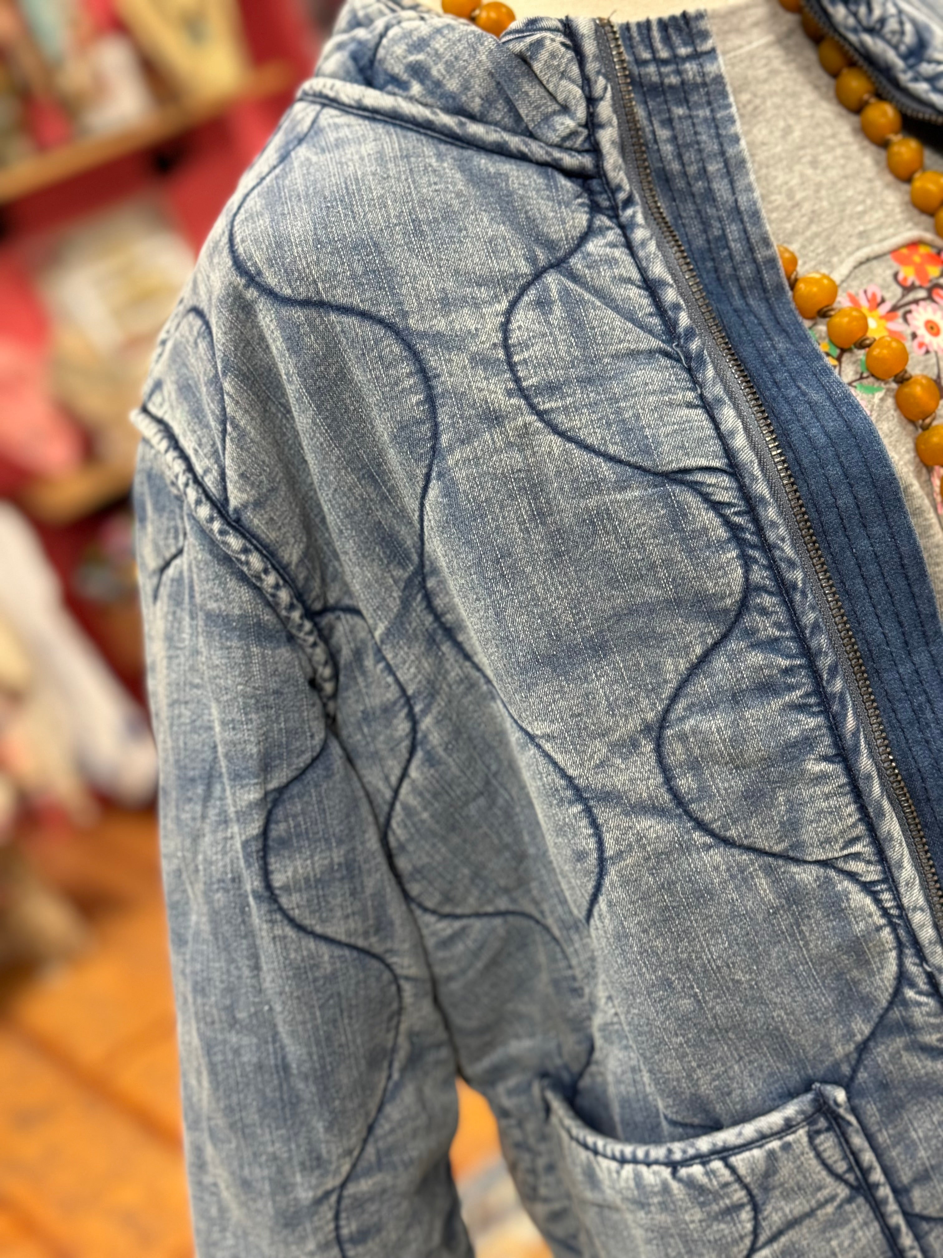 Quilted Denim Jacket