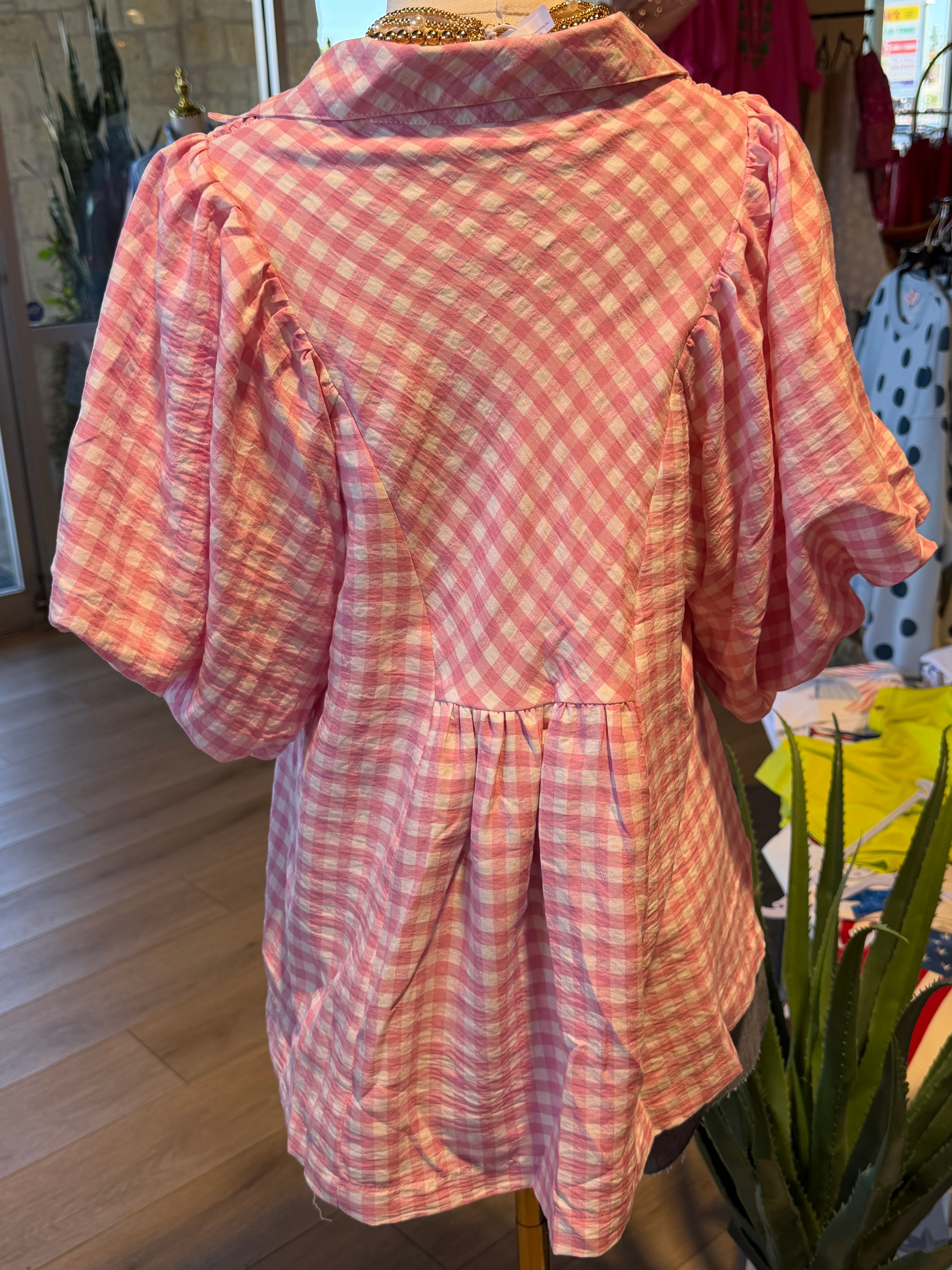NEW Gingham Blouse