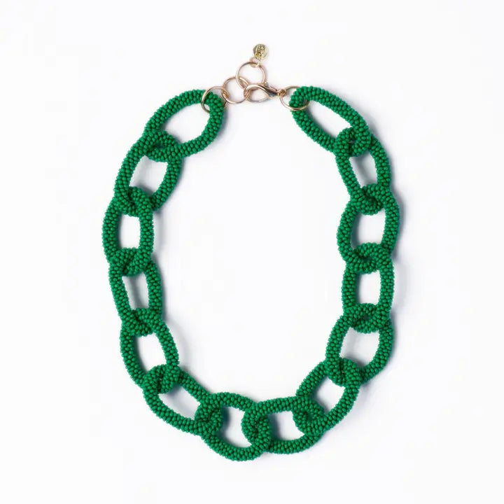 Jenna Chain Link Beaded Necklace