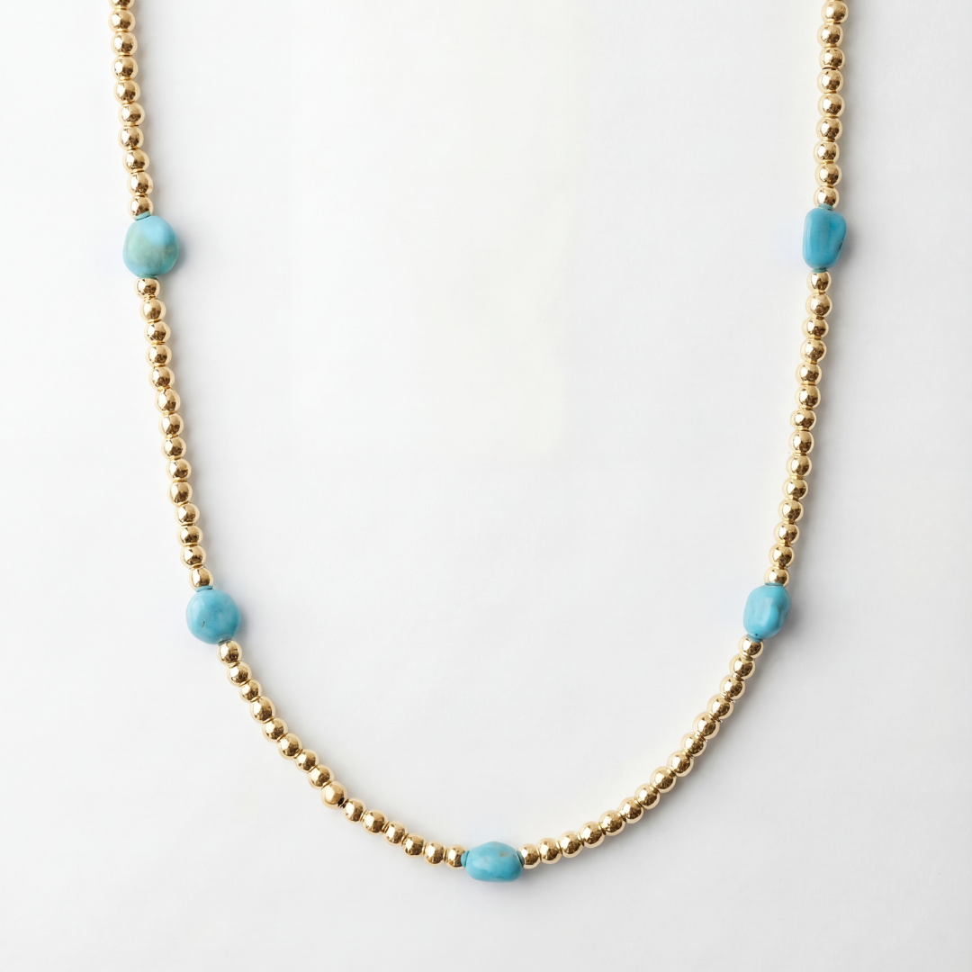 Americana Beaded Necklace - Turquoise or Rose