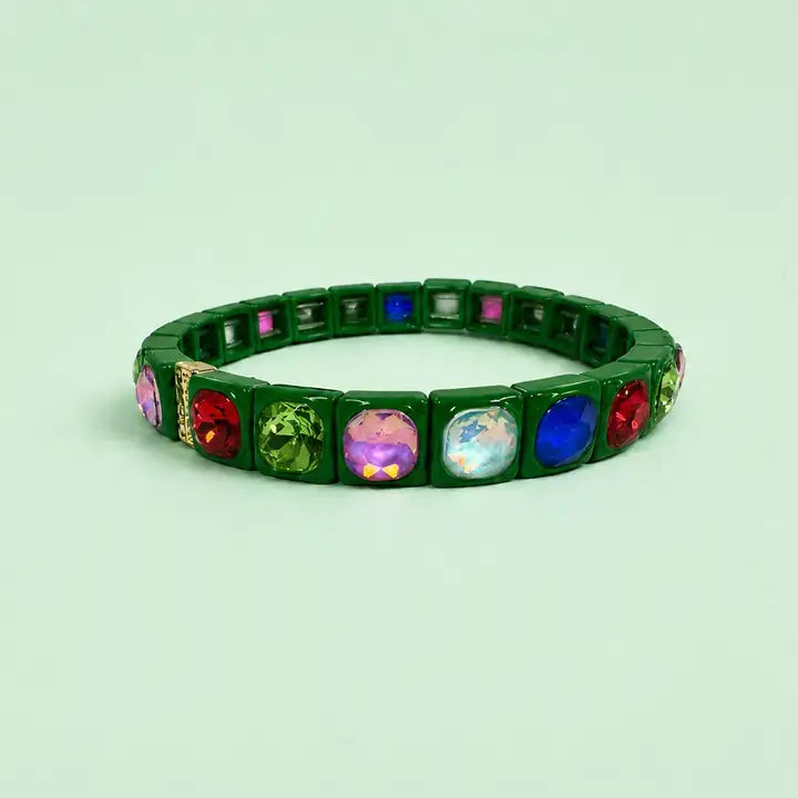 Enamel Stretch Bracelets - Holiday - Asst Styles