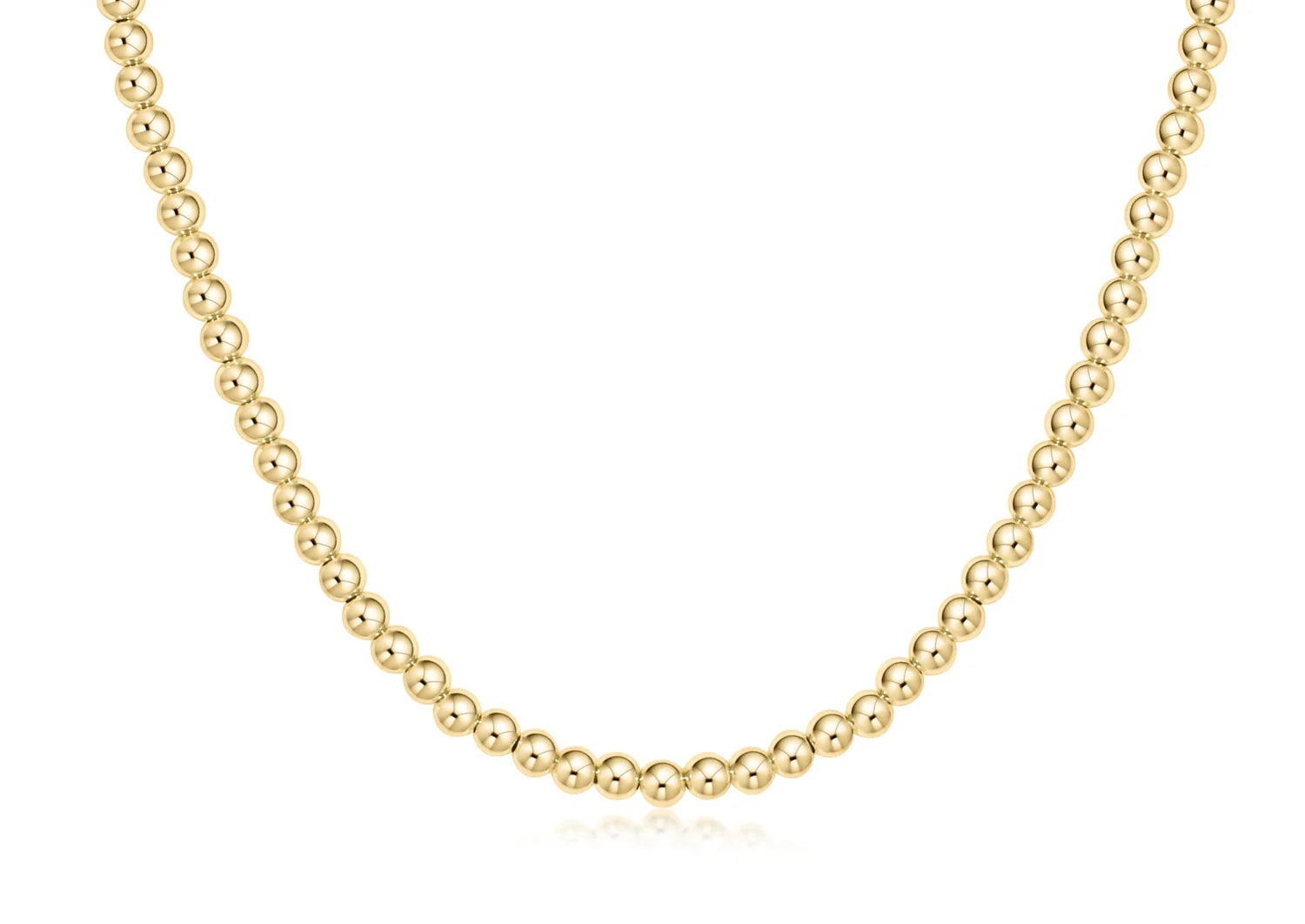 15" 4mm Classic Gold Beaded Choker