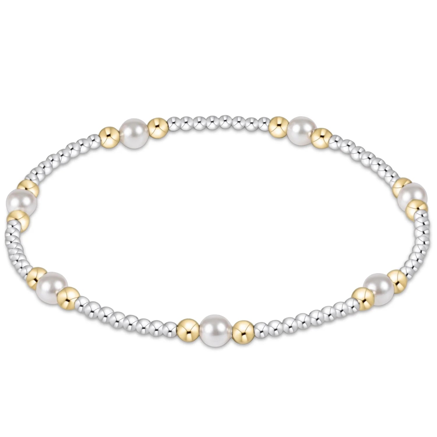 Pearl Mixed Metal Purpose Bracelet