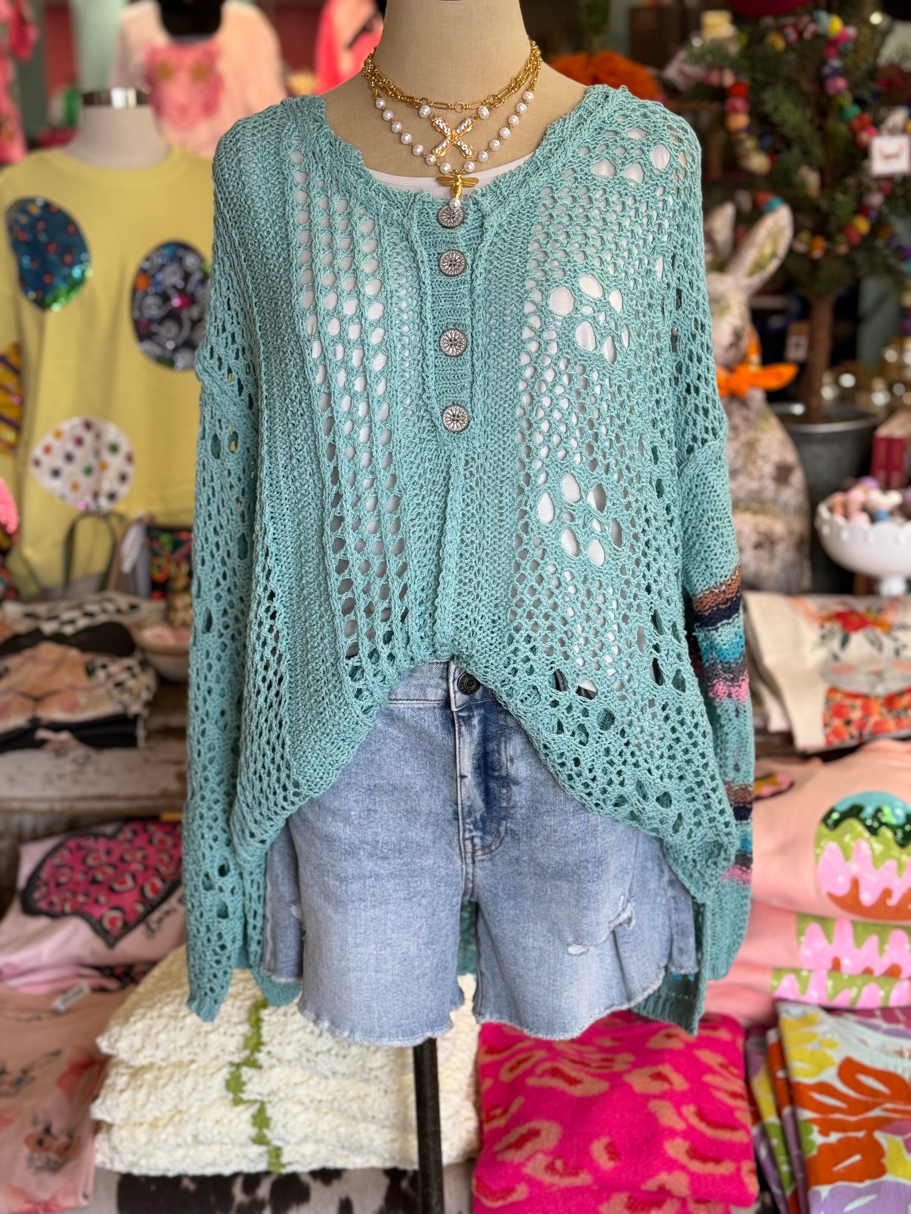 Aquamarine Crochet Top