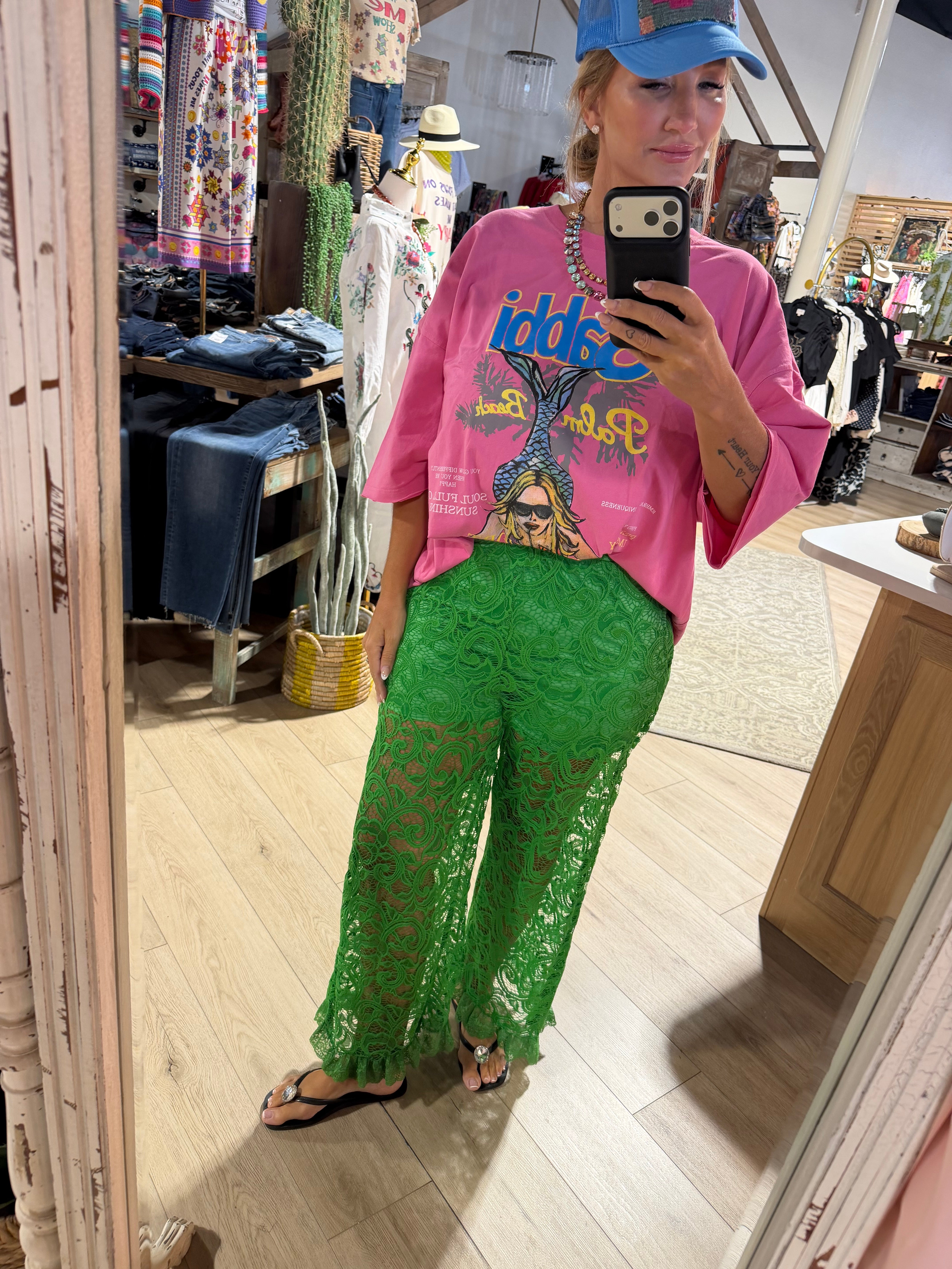 Limeade Lace Pants