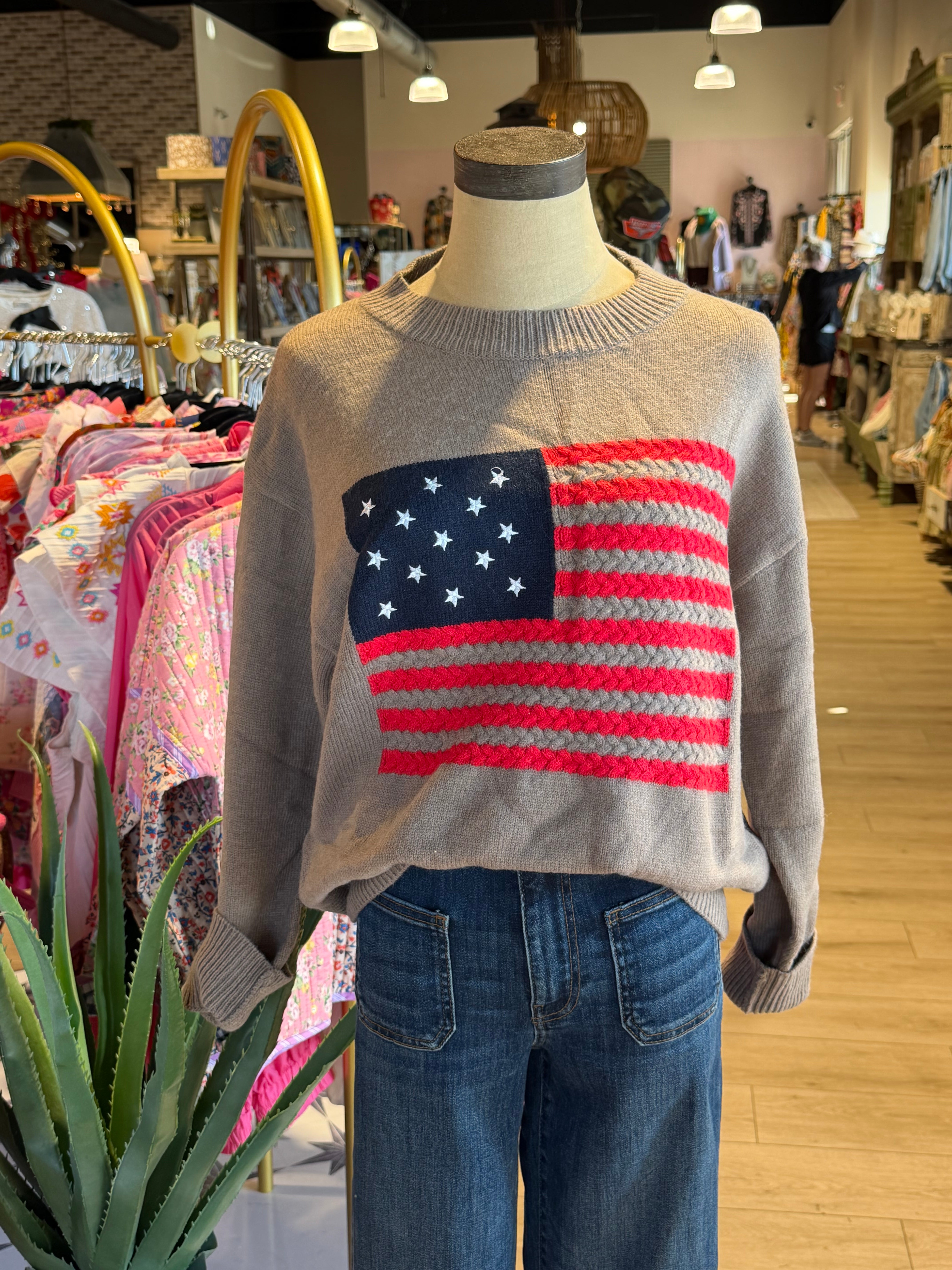 Mocha Flag Sweater