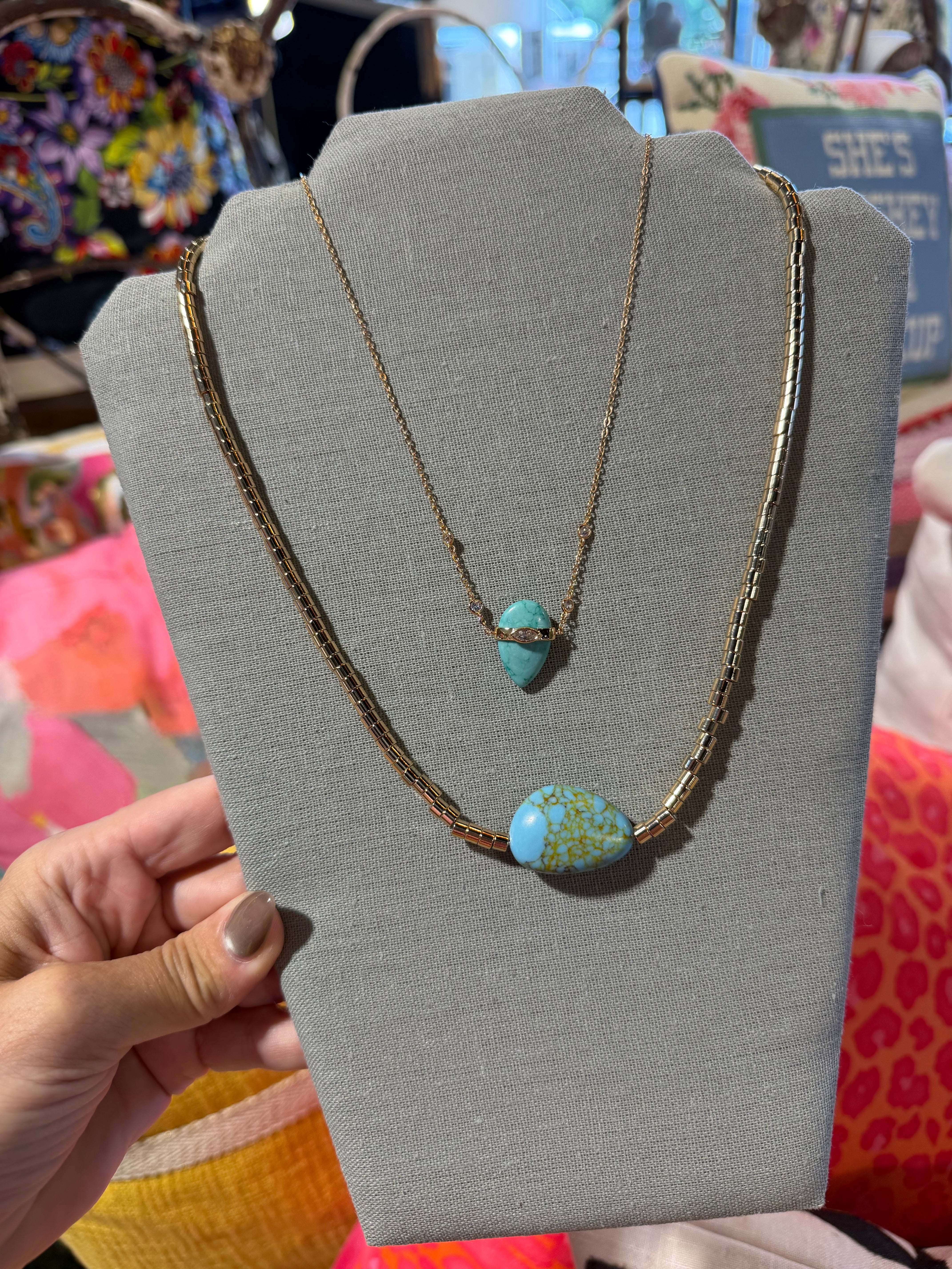 Turquoise Nugget Necklace