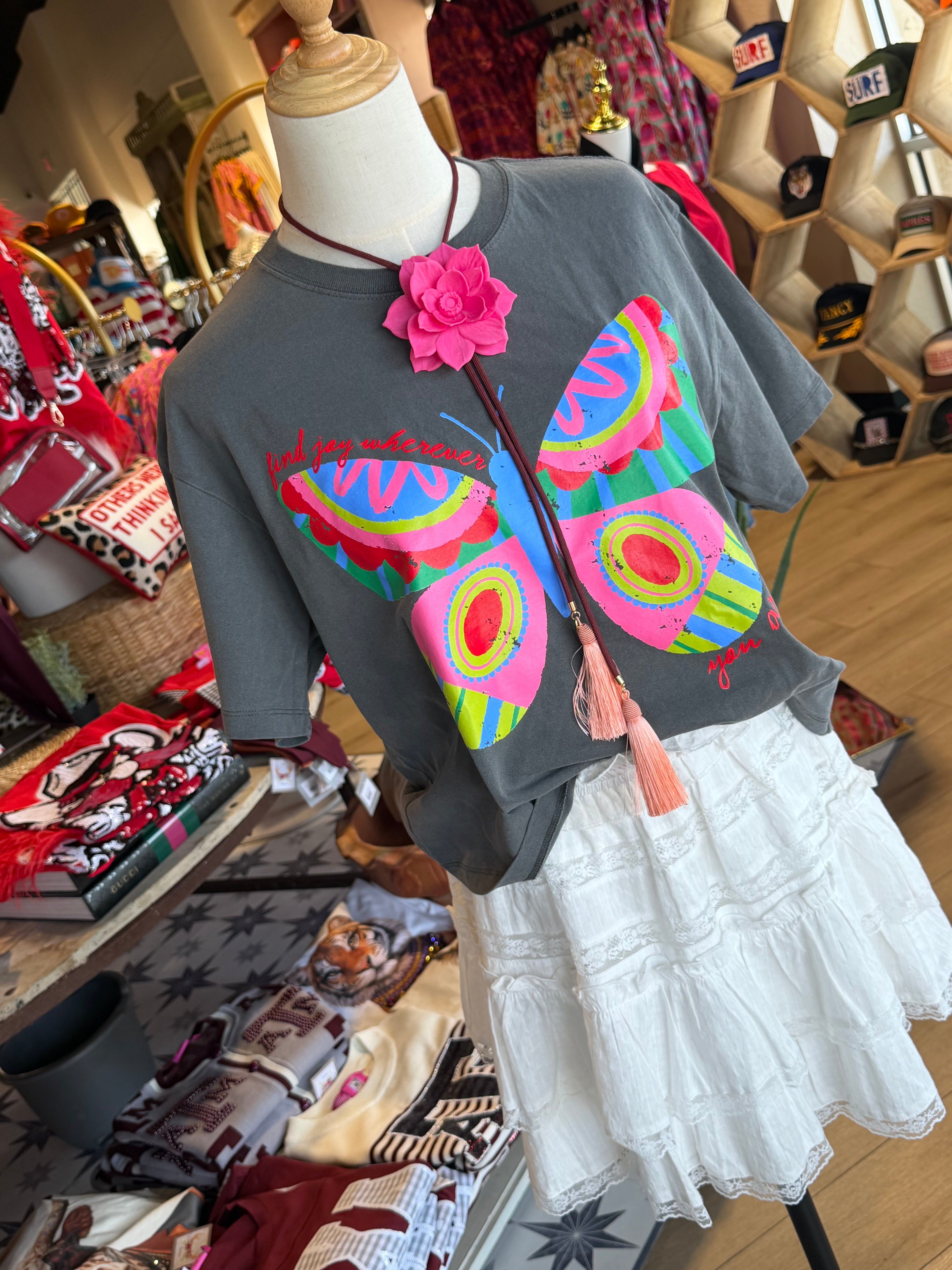 Find Joy Wherever You Are Crop Tee