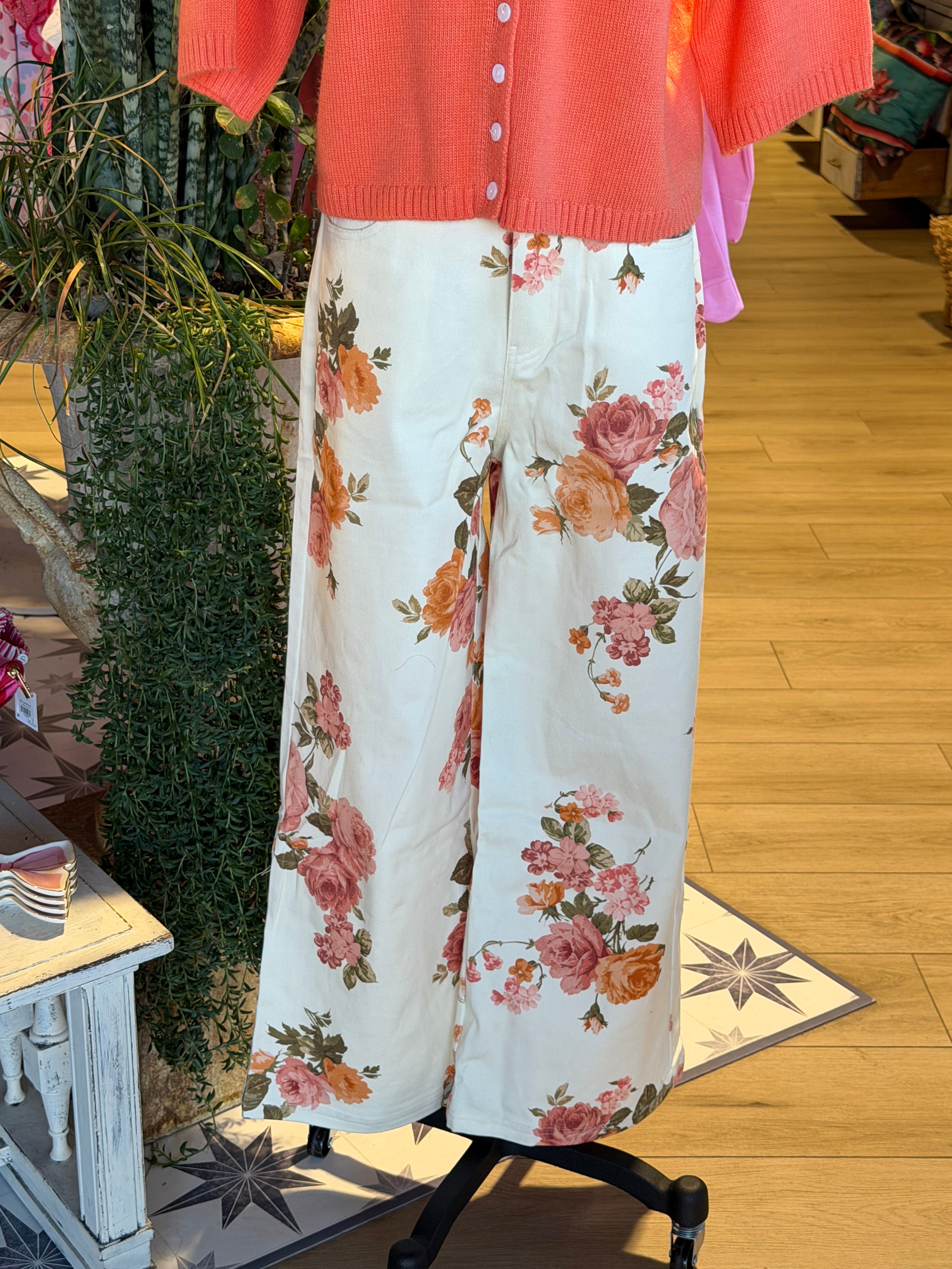 Peachy Keen Floral Pants