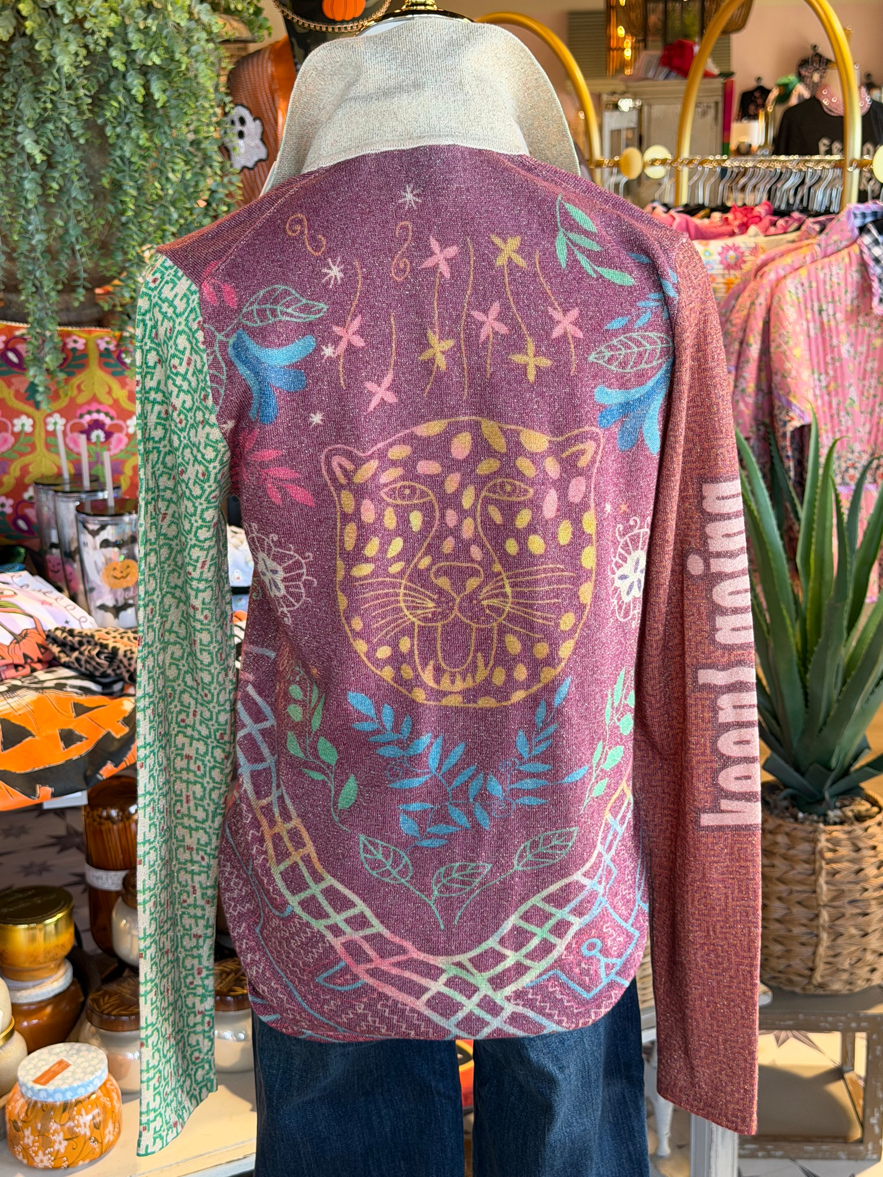 Shipbo Knit Gold Button Top