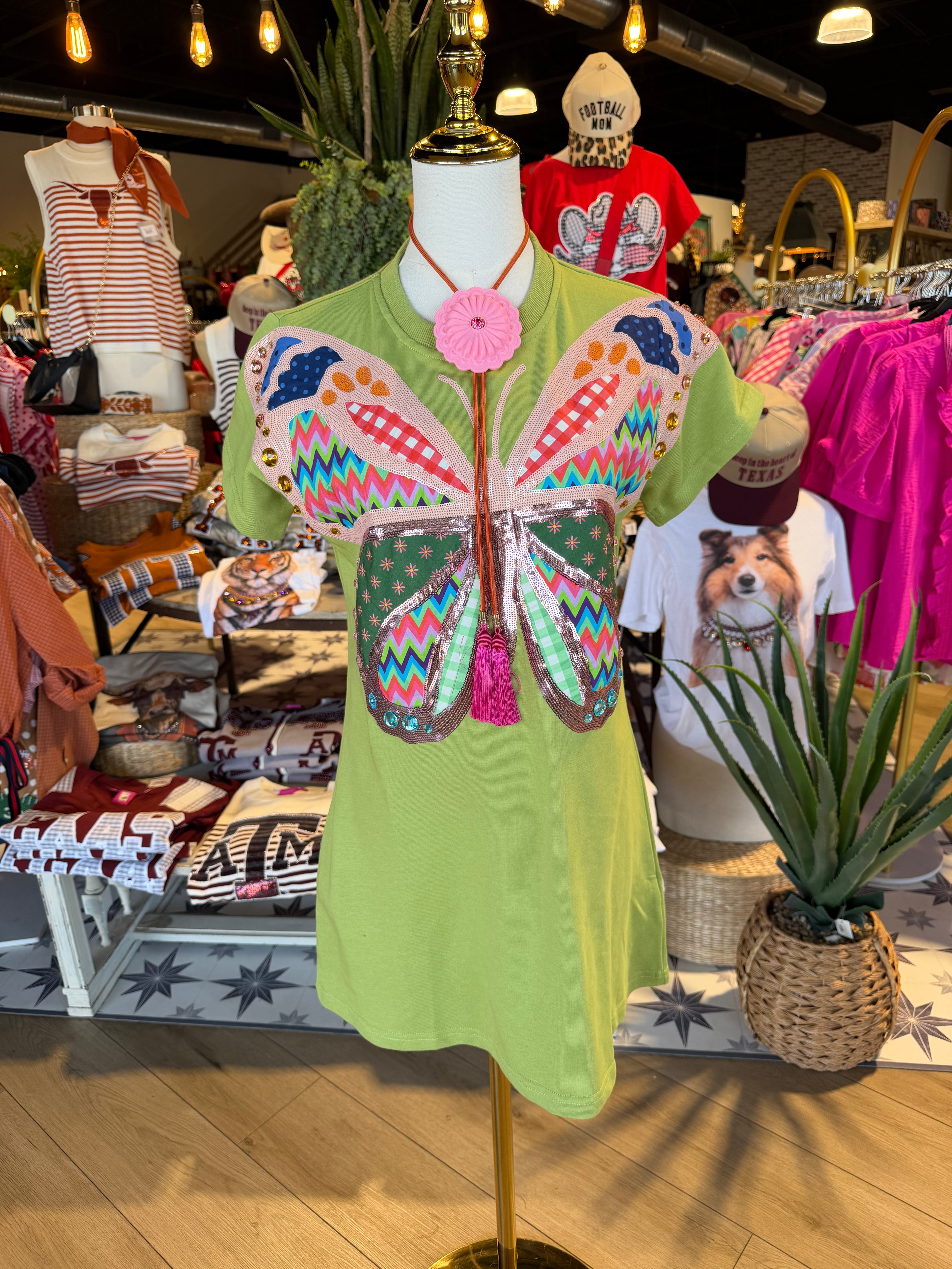 Patchwork Butterfly Dress