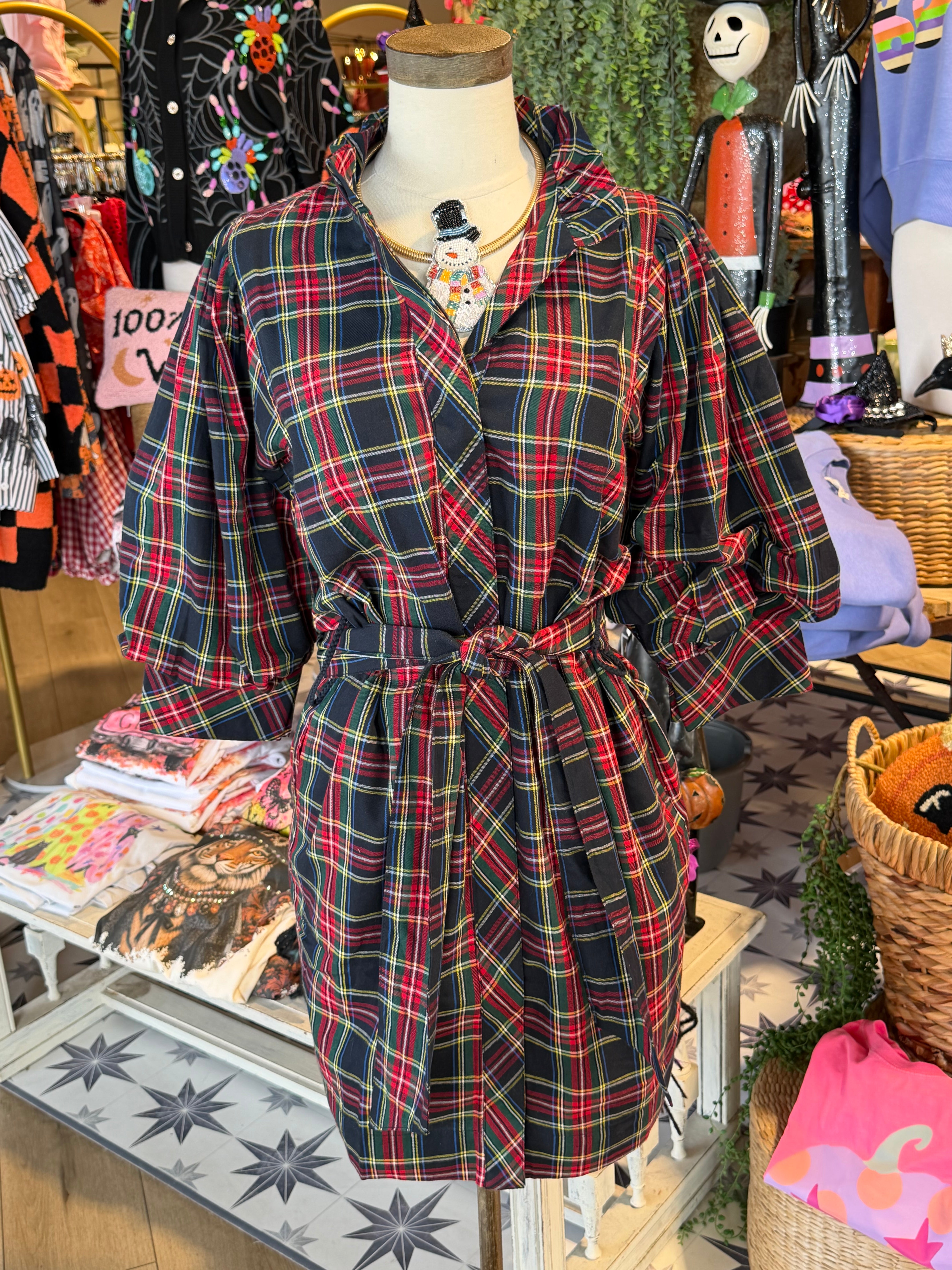 Tartan Plaid Shirt Dress