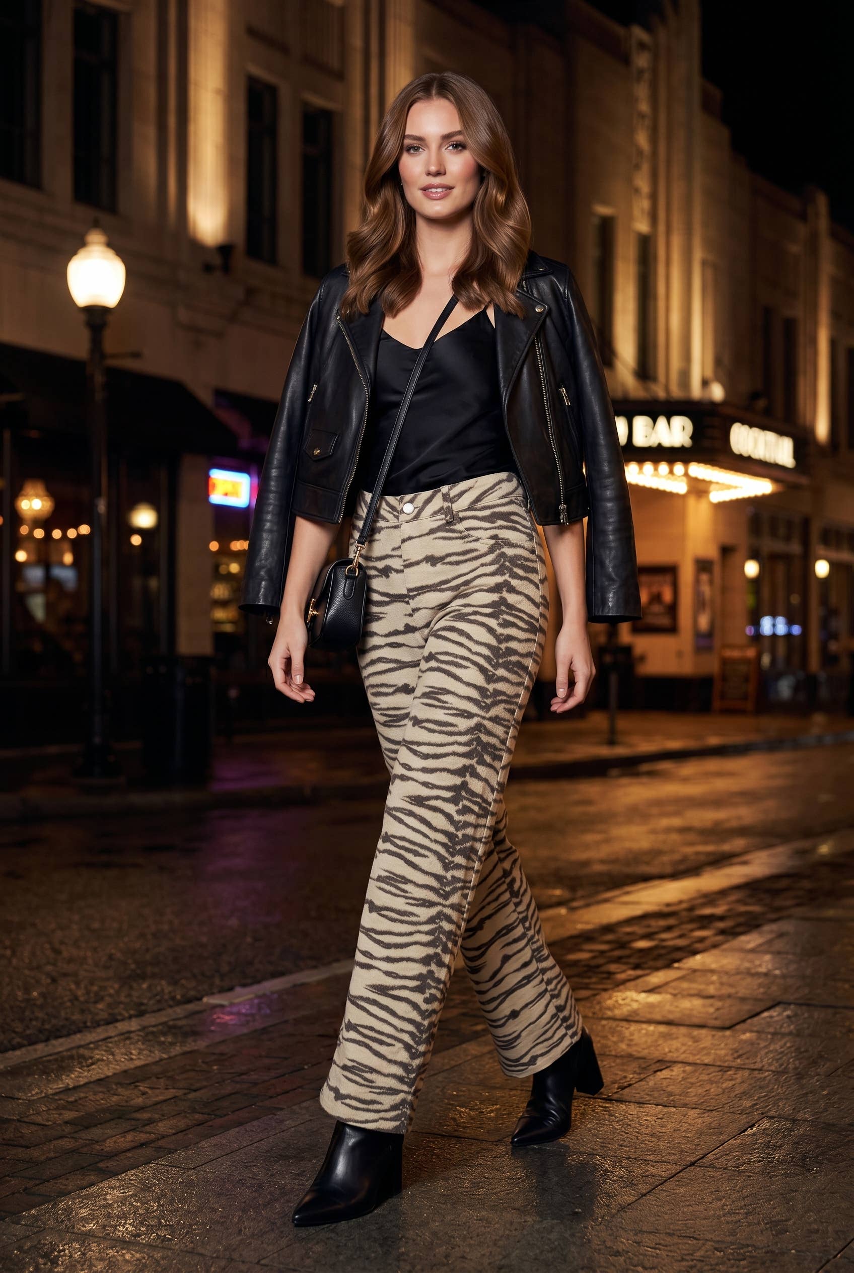 Tiger Print Wide Leg
