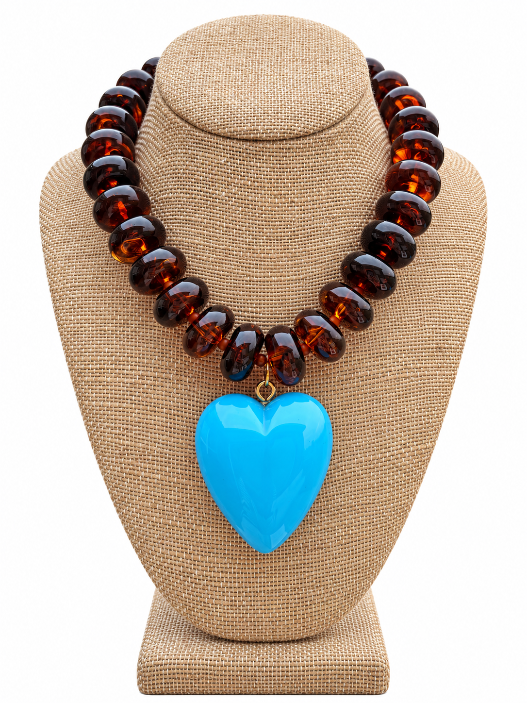 The Cocoa Blue Heart Necklace