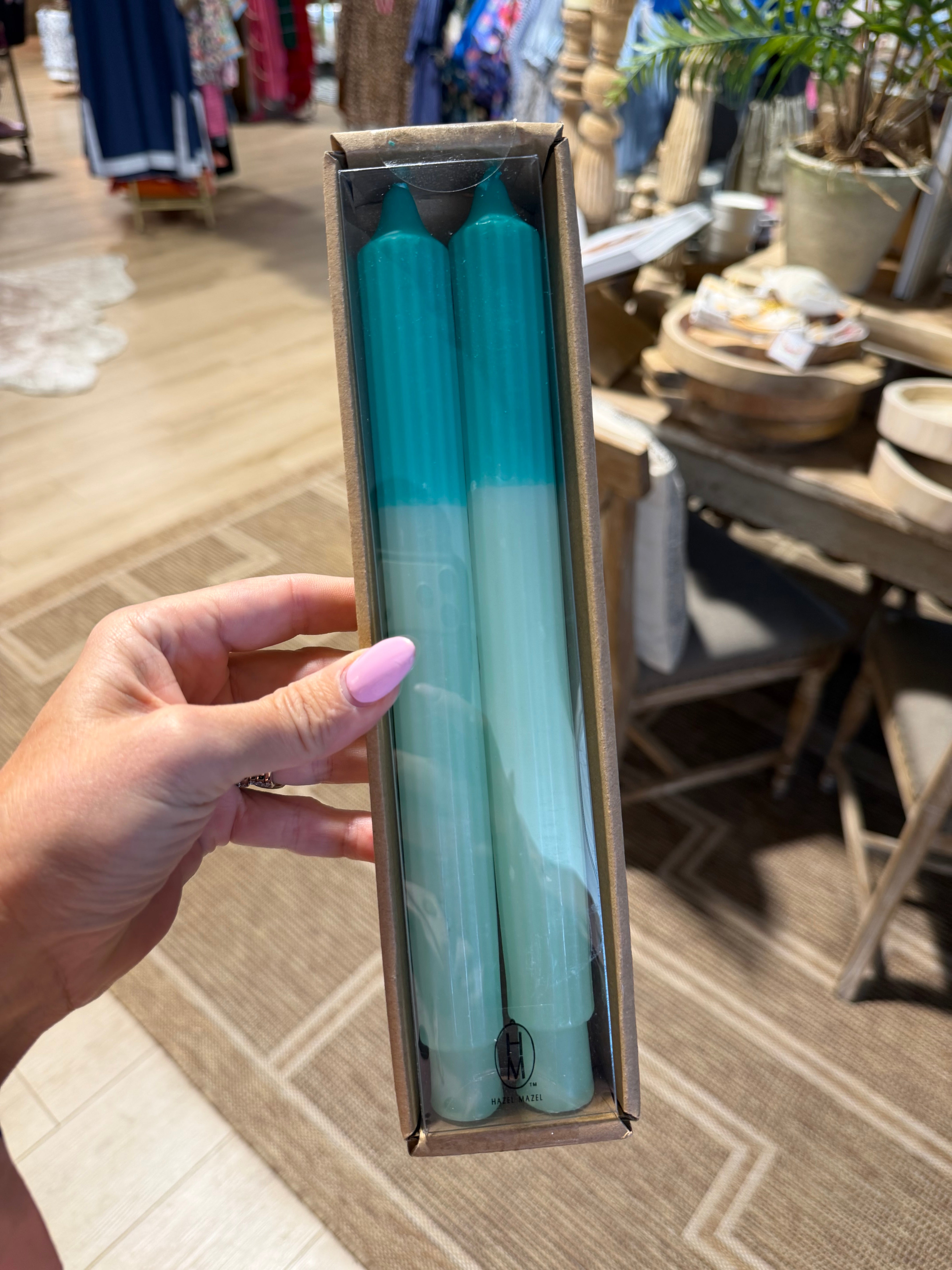 Tone Pleated Taper Candle