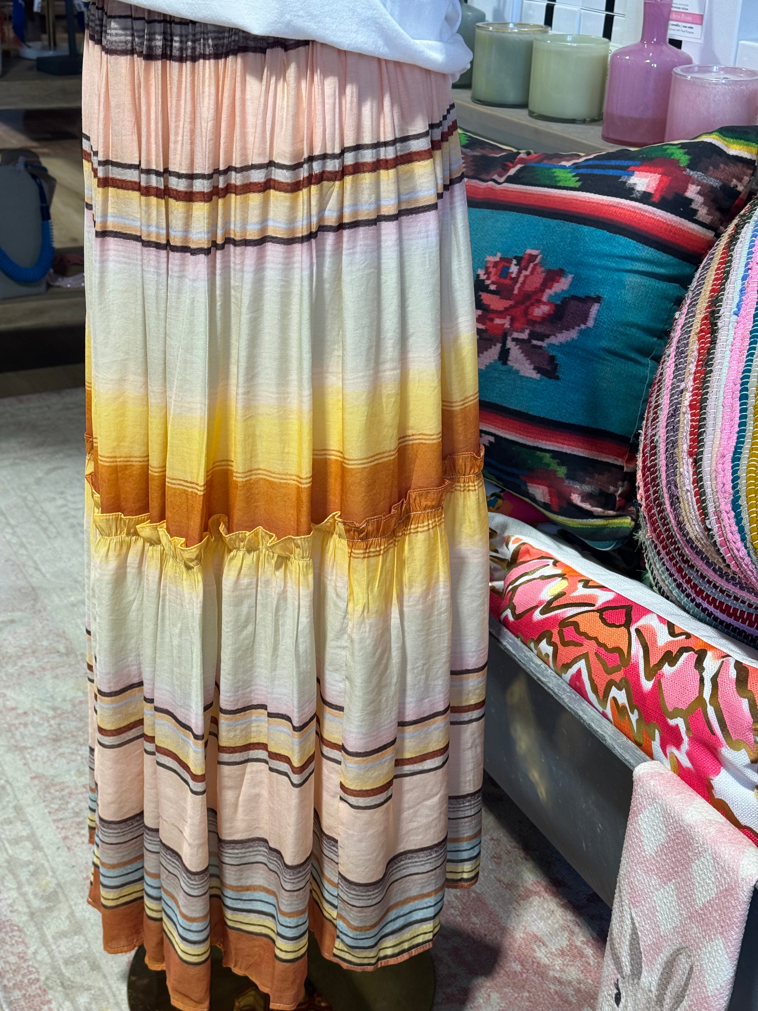 Sunset Stripe Skirt