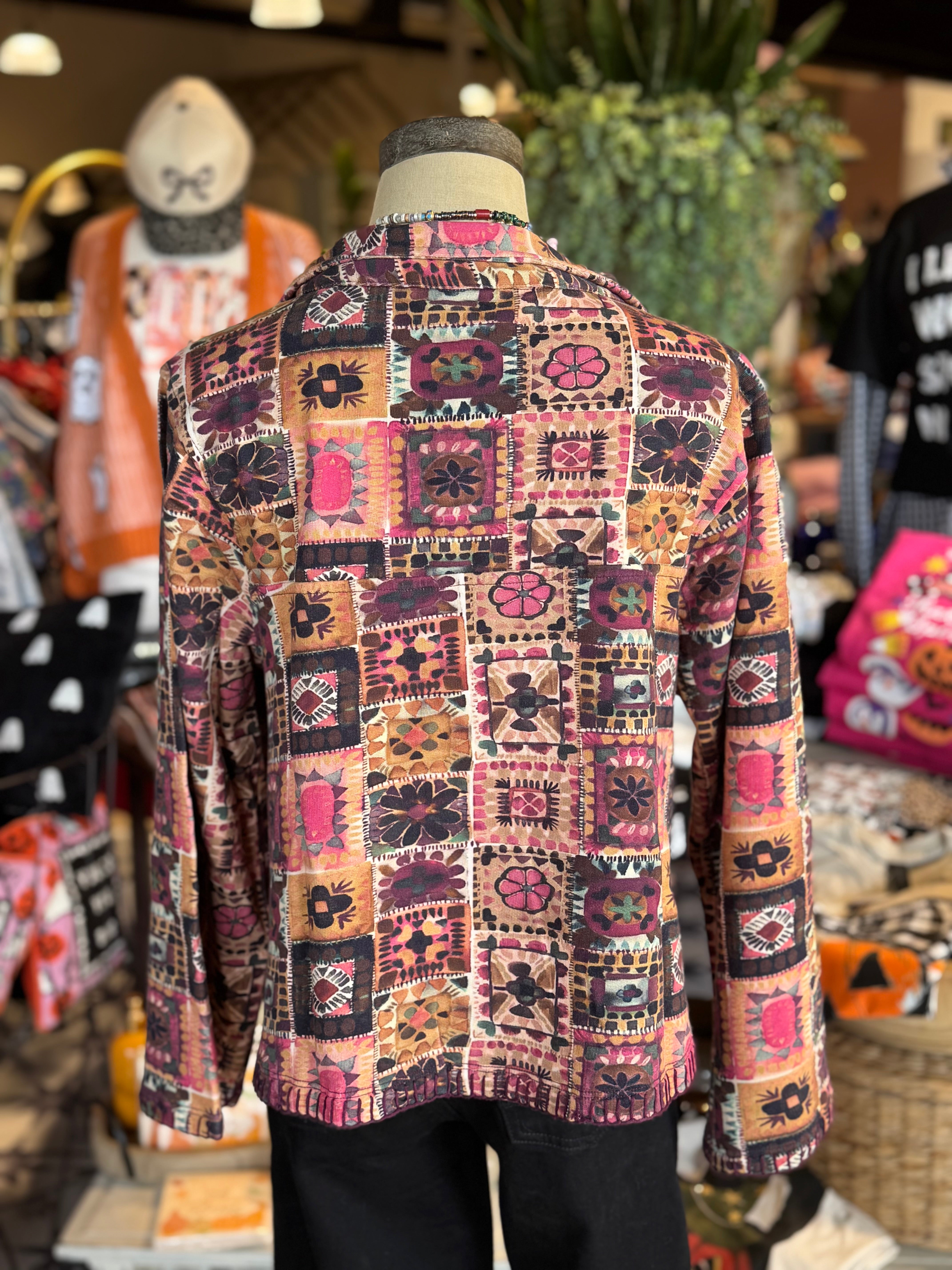 Zip Front Terry Pullover