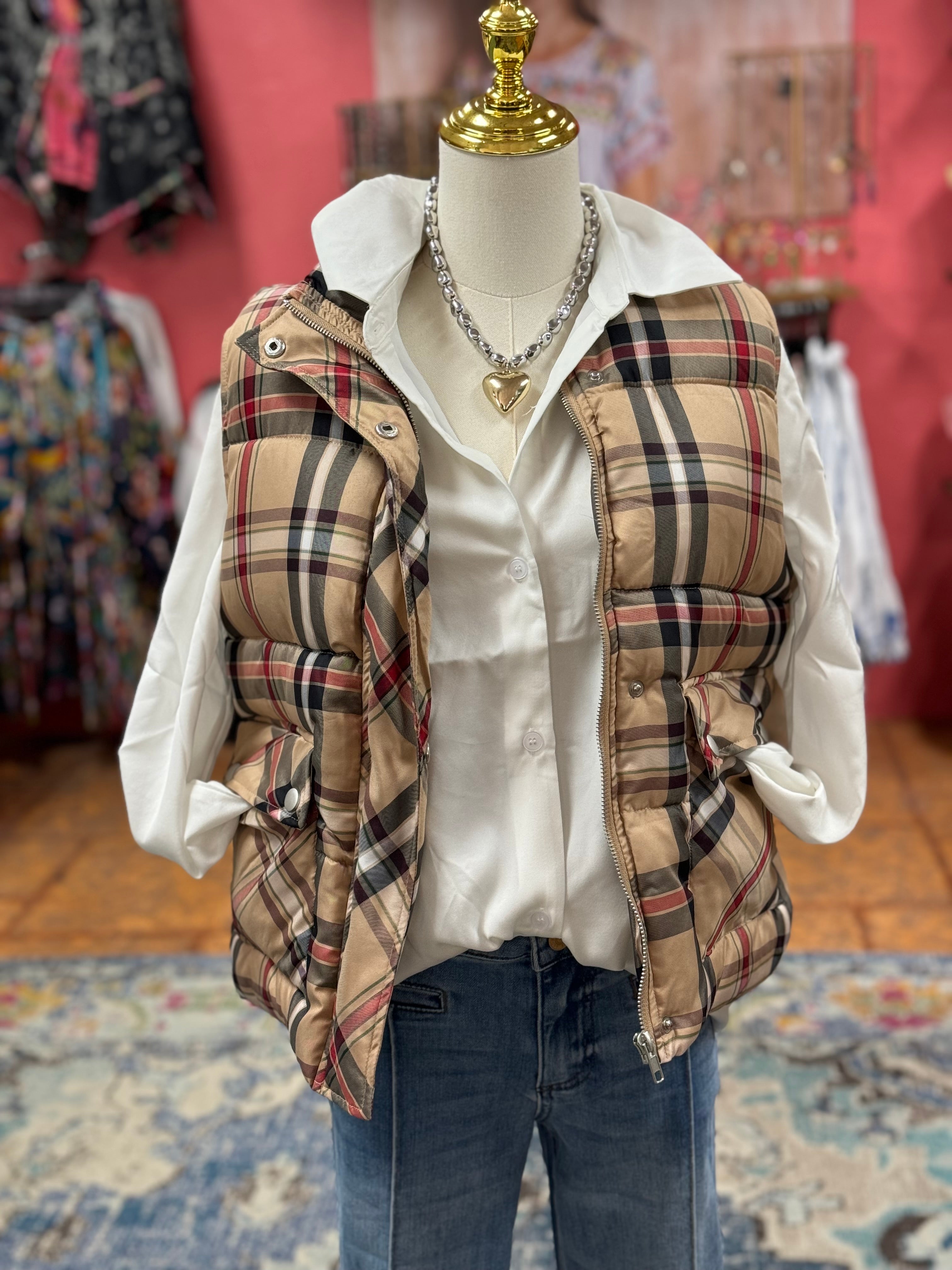 Burbs Plaid Vest