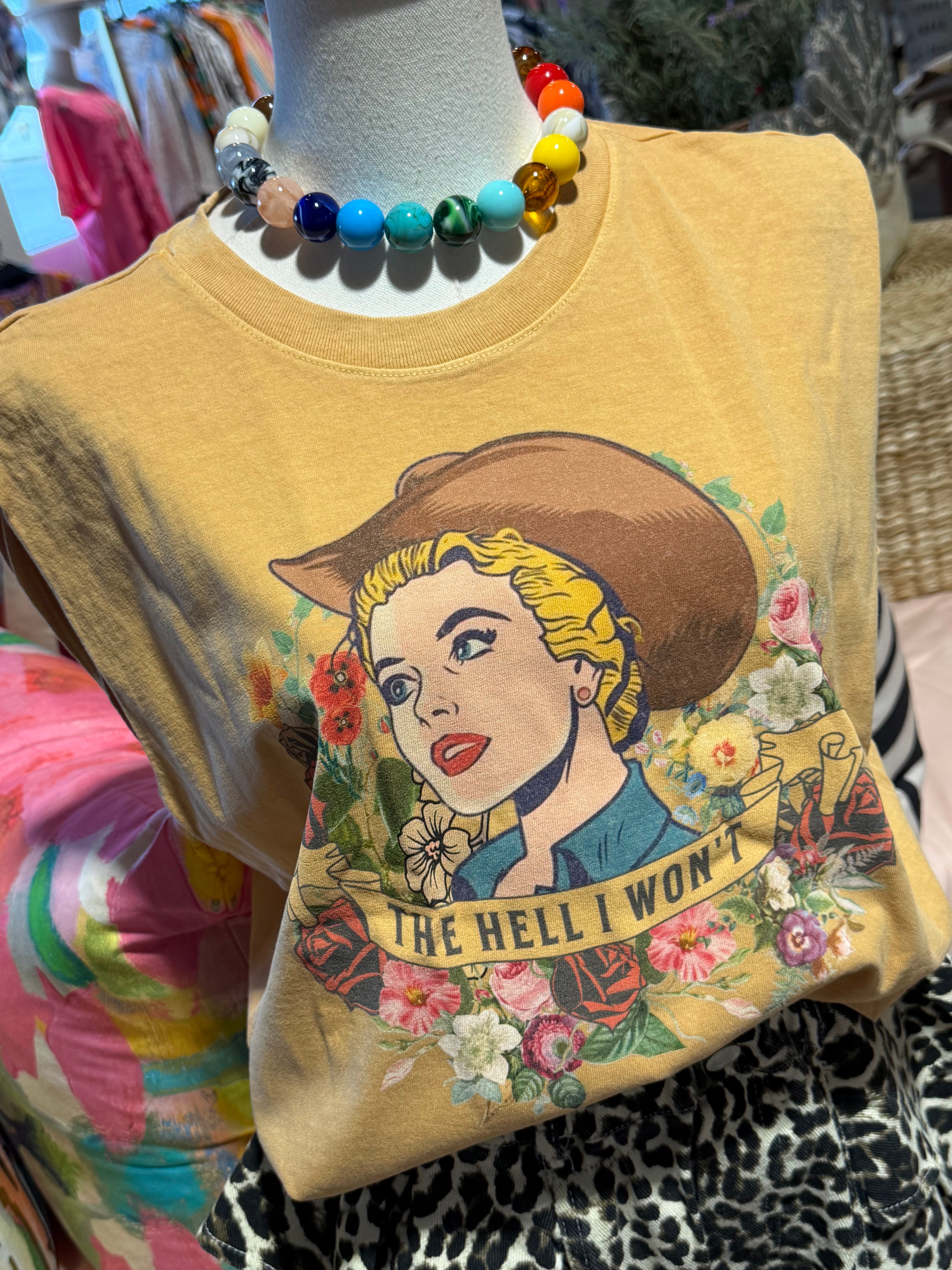 The Hell I Wont Floral Boxy Tank