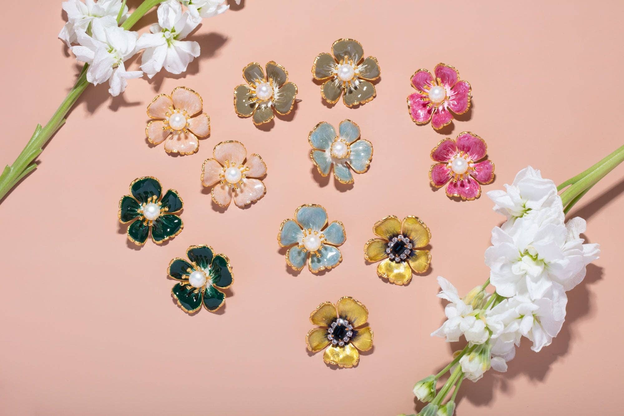 Small Hand painted Floral in Jonquil