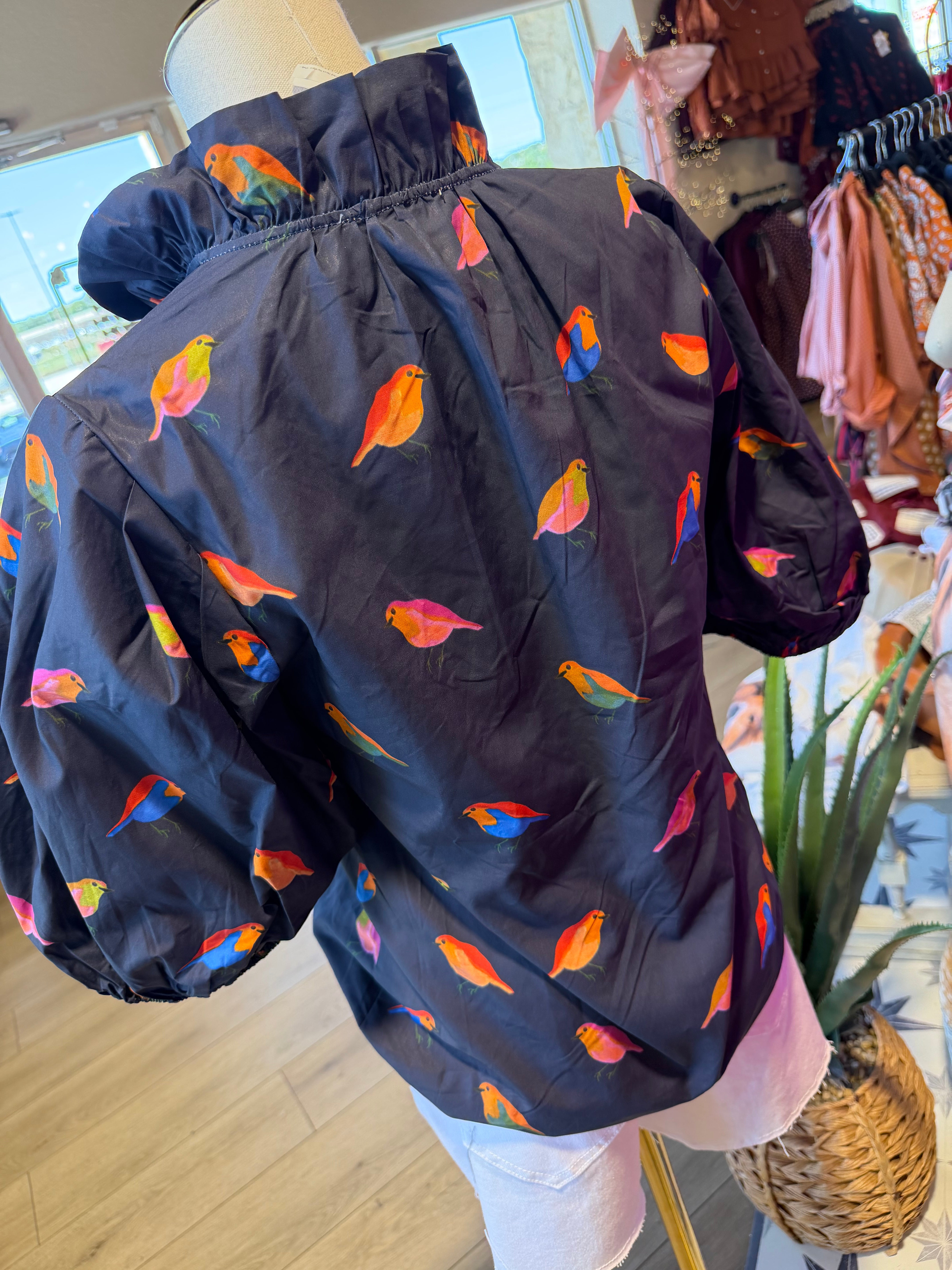 Anna Bird Top Navy