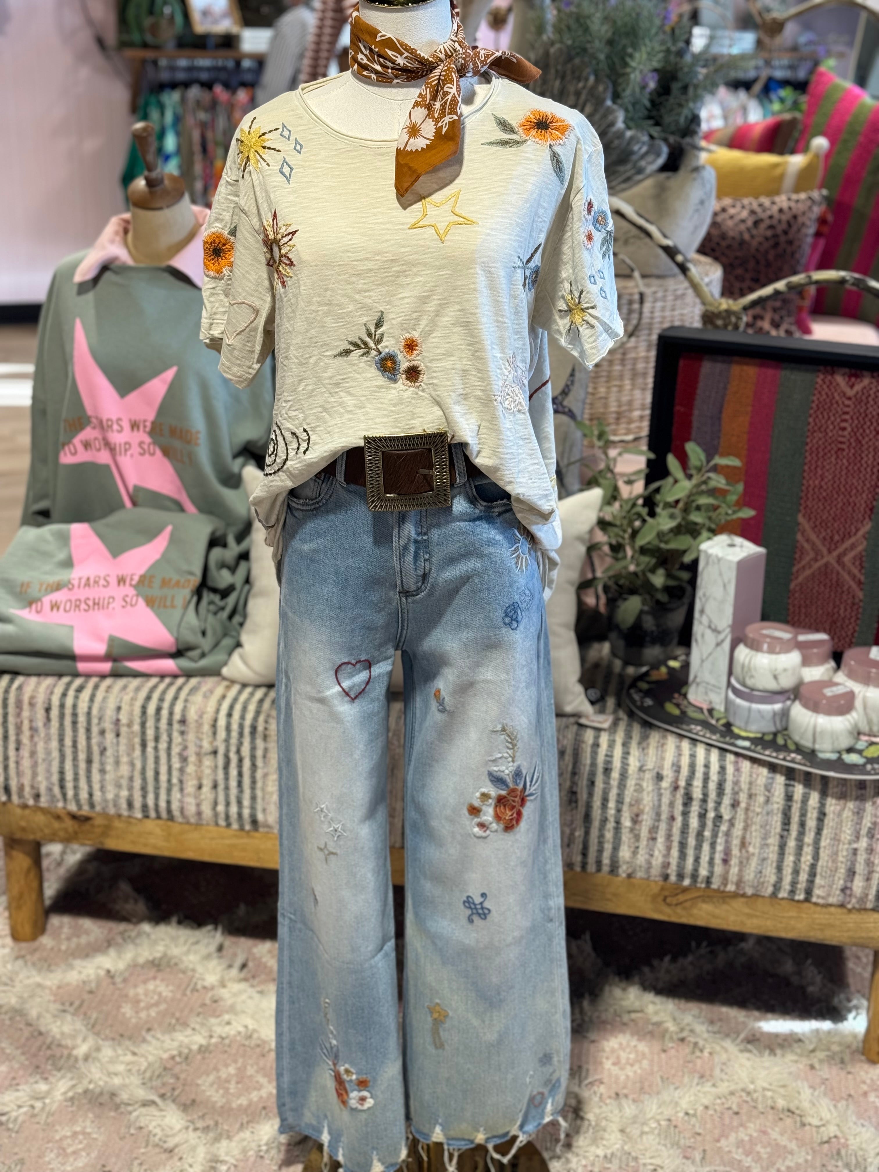 Tori Embroidered Jean